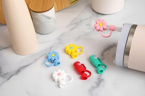 Miniatura 7 de 6 fundas Stanley para popotes de 30 y 40 onzas, bonitas fundas de silicona para Stanley, 0.394 in de silicona para copa Stanley