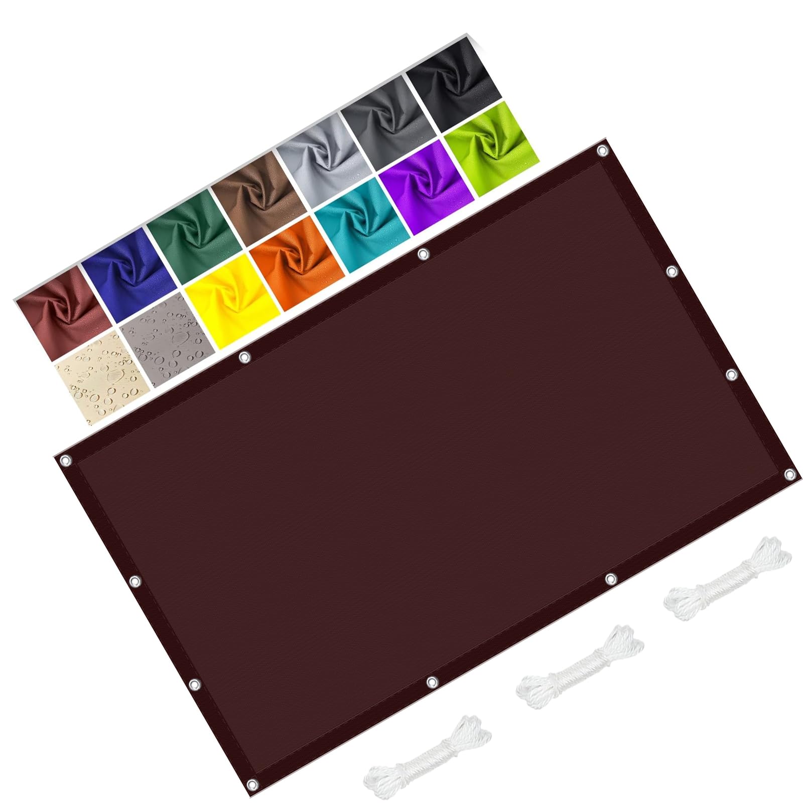 Voile ombrage imperméable rectangulaire en tissu polyester vin rouge haute résistance
