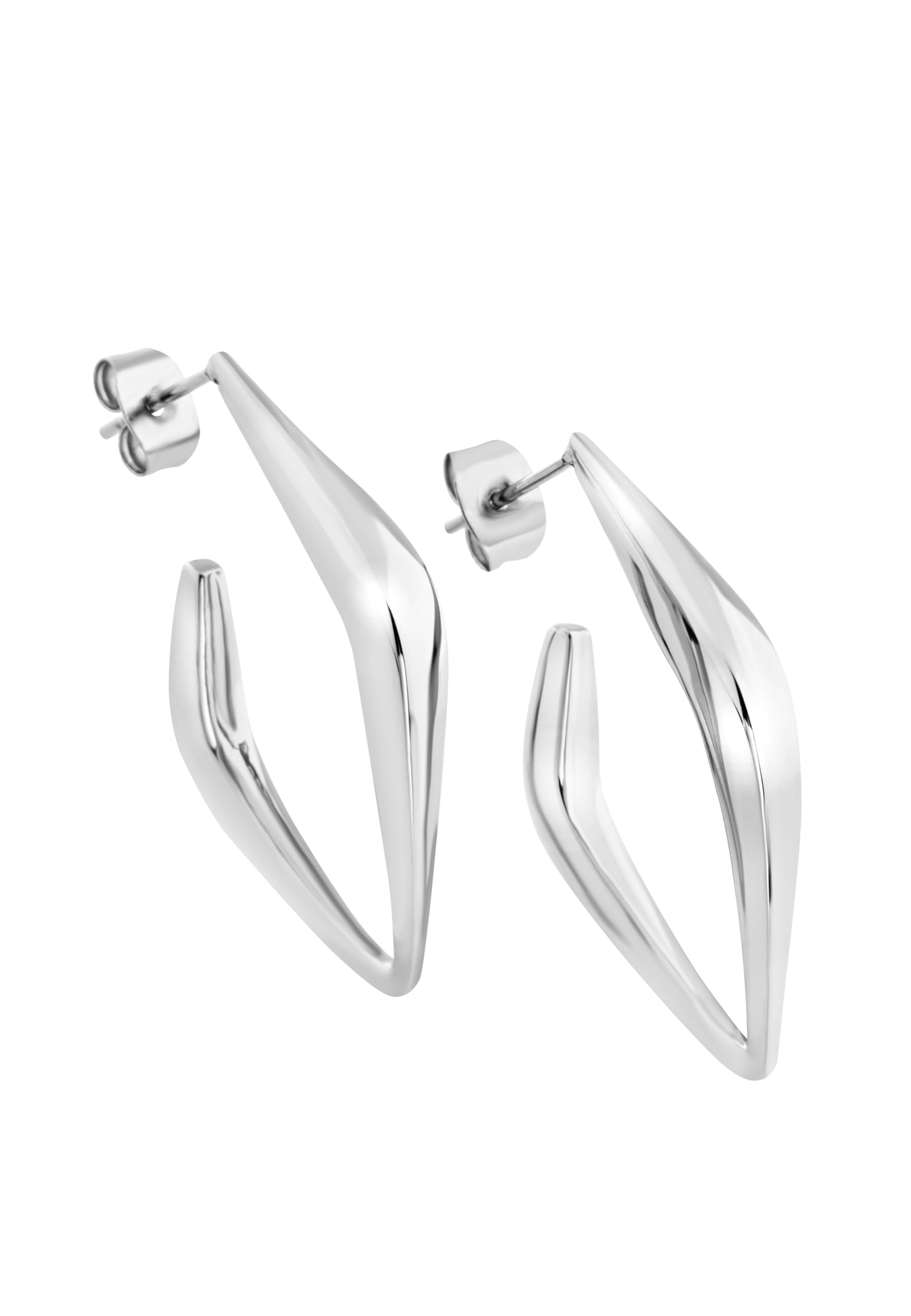 BREIL, Orecchini Donna in Acciaio | Collezione ELONGÉ, Orecchini, Dimensione 3 cm, Gioiello idee regalo donna
