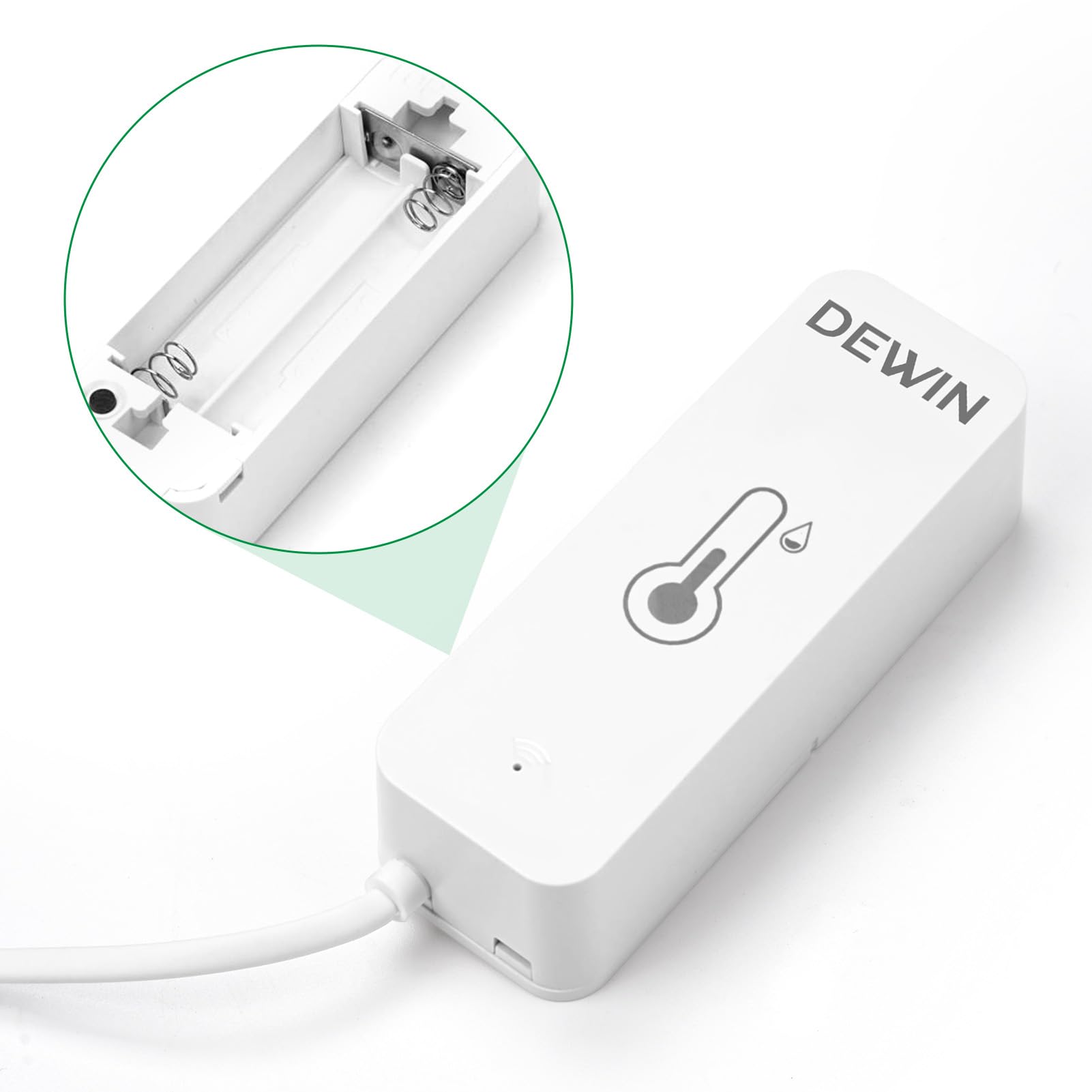 DEWIN WLAN inteligentny termometr i hygrometr, czujnik temperatury i wilgotności T01 z 1m wsparciem sondy inteligentne monitorowanie zdalne APP alarm i rejestrowanie danych