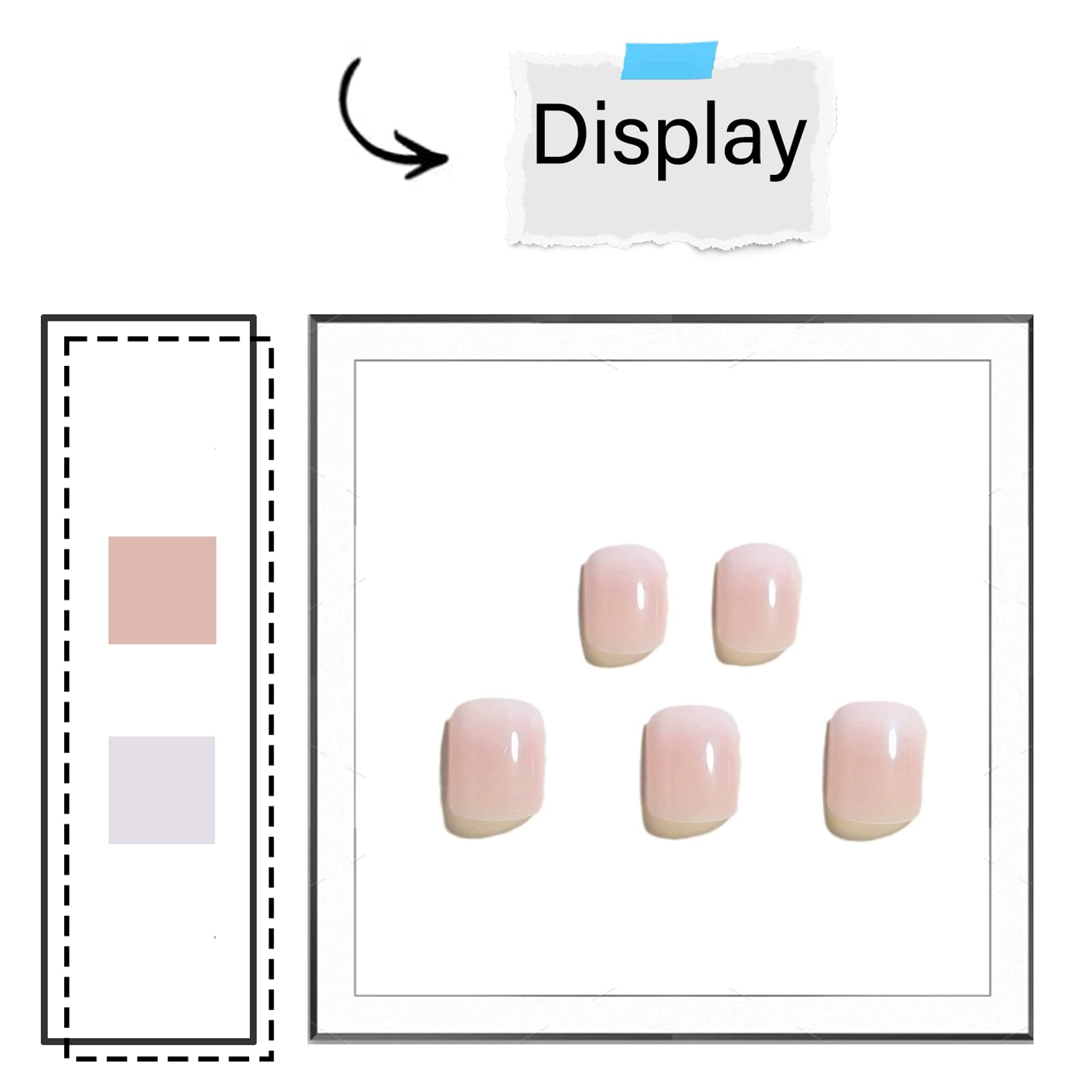 24PCS French Gradient Press on Nails - Image 3