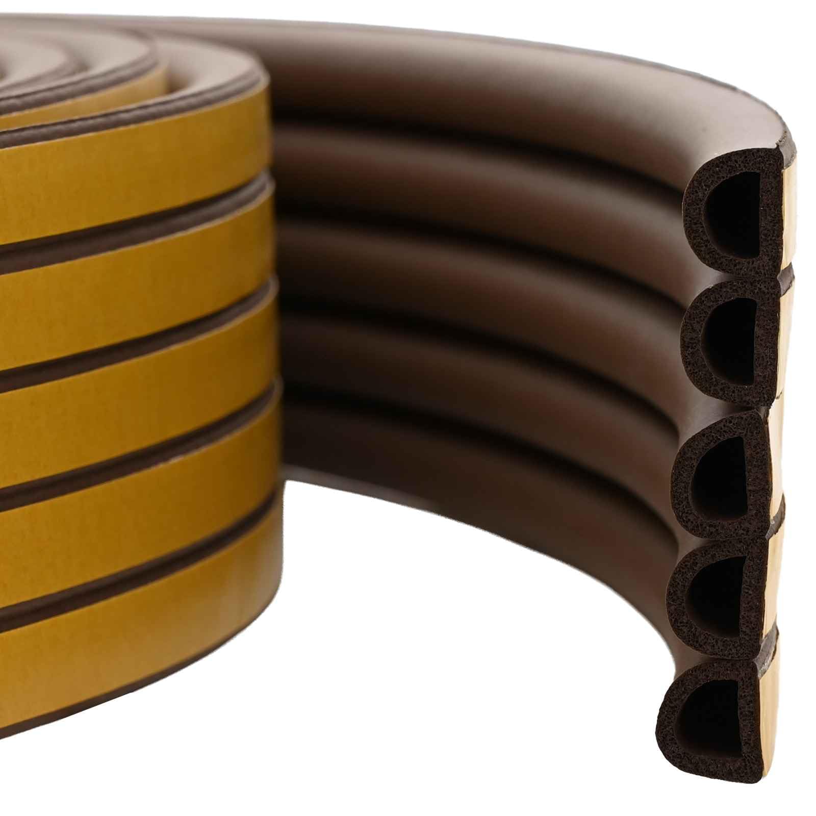 Vidaxl Brown Self-Adhesive Window Seal 9 X 8 Mm 100 M Epdm Foam