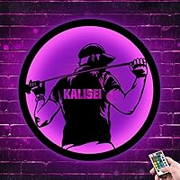 Vista 83 de Custom Golf Player Hanging LED Night Light Personalized Golf Name Neon Sign Golf Player Themed Gift Golf Swing Metal Sign Golf Player Wall Art