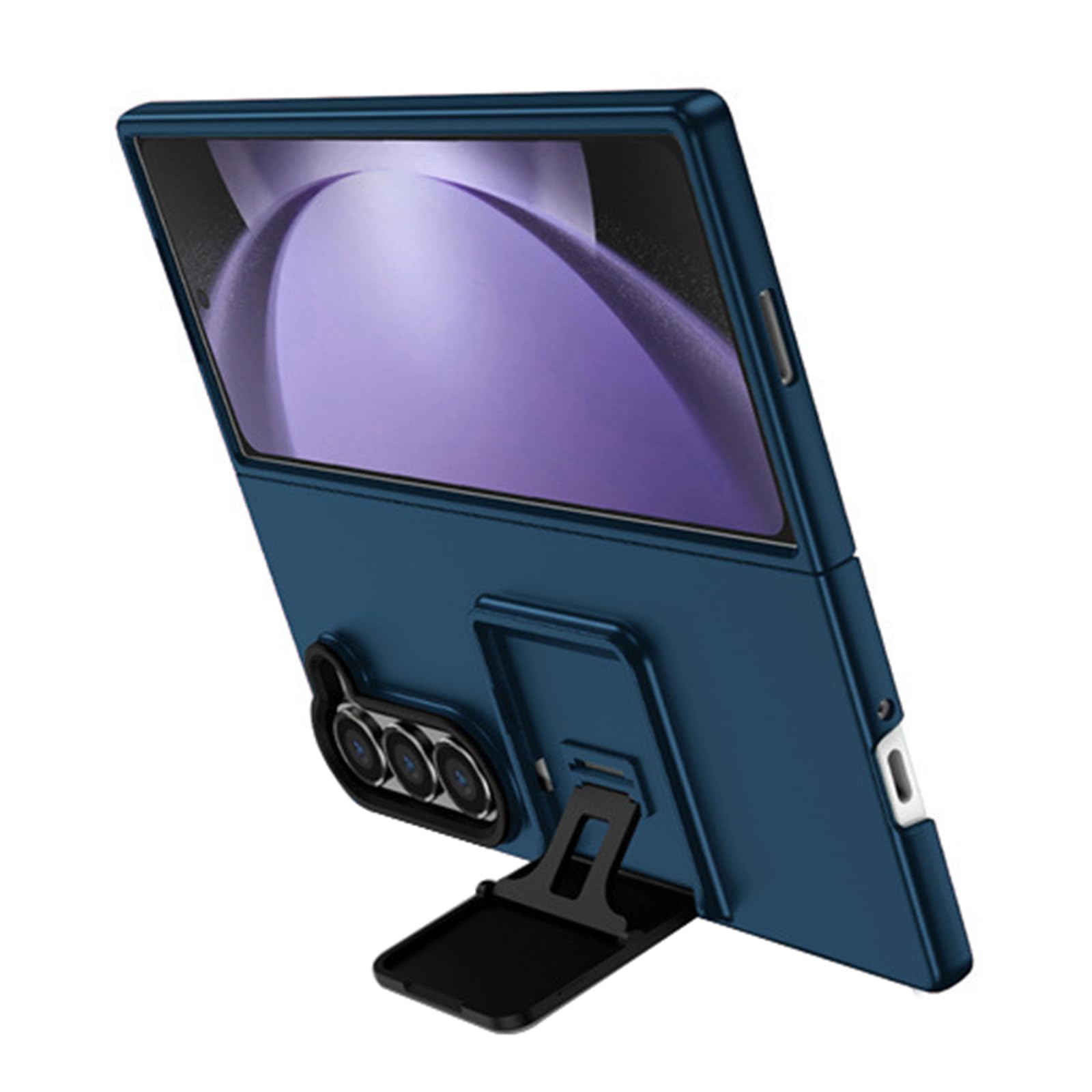 MFAOSHI Slim Case for Samsung Galaxy Z Fold 8 Ultra, Frosted Hard PC Shockproof Protection Case with Hidden Kickstand Phone Cover,Blue,Fold 8 Ultra
