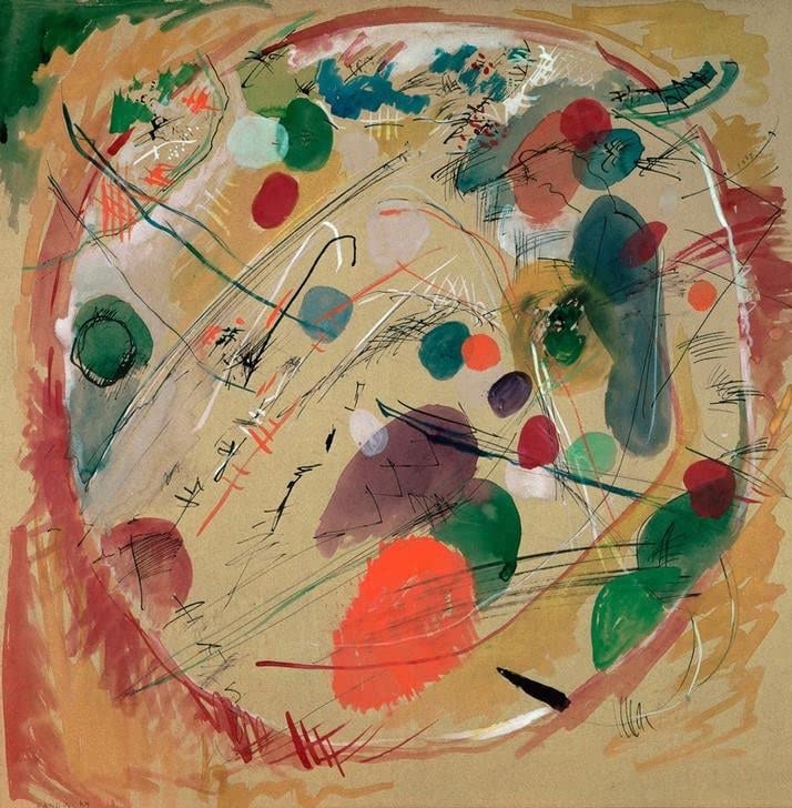 Affiche Kandinsky Tableau dans le cercle reproduction d'art murale 60x90cm