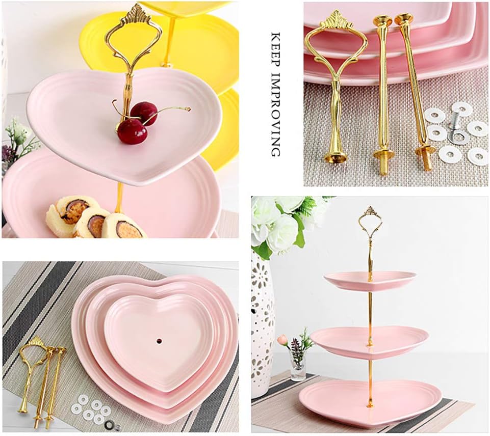 Flаѕh Dеаlѕ - 80% оƒƒ KOKITEA 3-Tier Elegant Ceramic Cake Stand - Dessert Cupcake Stand - Pastry Serving Tray Platter for Tea Party, Wedding and Birthday (White Gold) 🔥 Crаzу Dеаlѕ KOKITEA 3-Tier Elegant Ceramic Cake Stand - Dessert Cupcake Stand - Pastry Serving Tray Platter for Tea Party, Wedding and Birthday (White Gold)