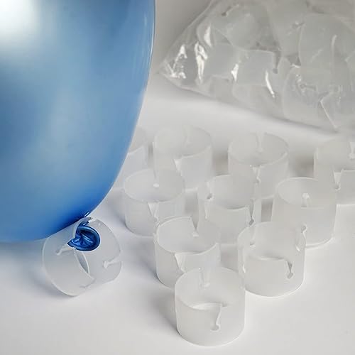 TABLECLOTHSFACTORY 50 piezas de anillos de globo, carpetas de arco de globos, prácticos clips (clips de globo para soporte de globo)