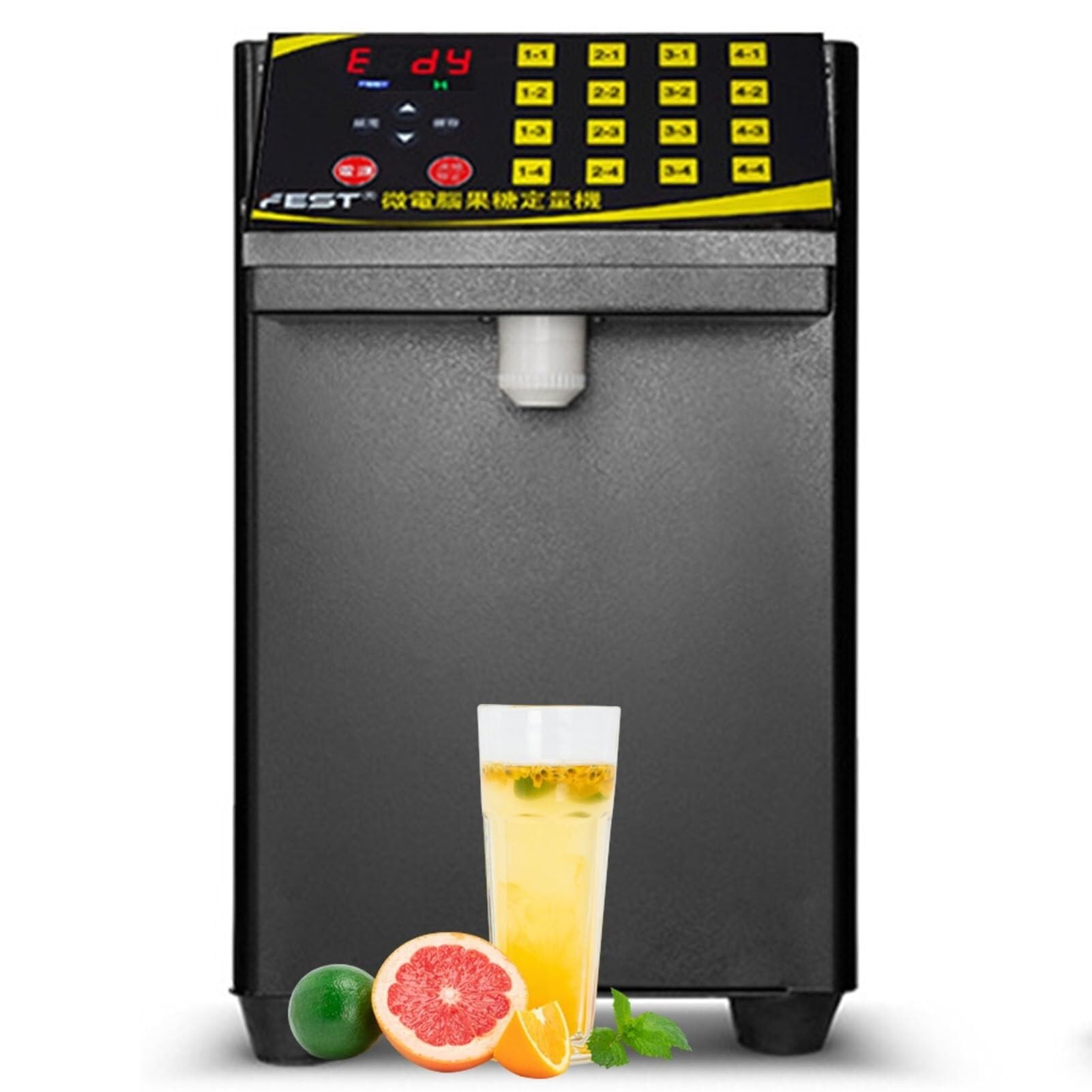 Fructose Dispenser,8.5L Quantitative Fructose Machine Commercial Electric Sugar Syrup Dispenser Coffee Bubble Tea Milk Tea Making(Black)