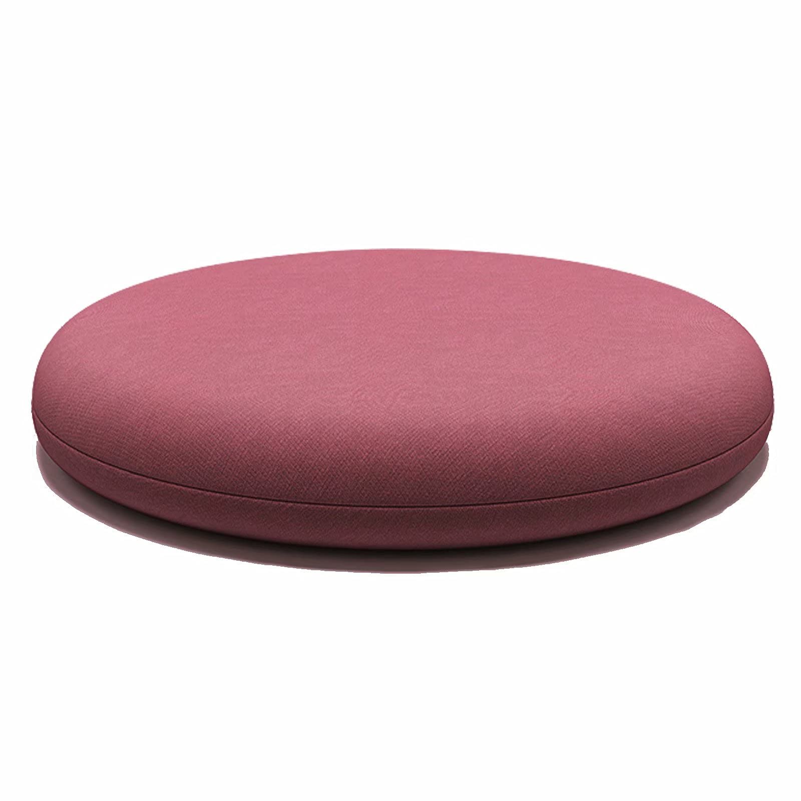 Galette De Chaise DéHoussable Lot De 4, Coussins De Chaises Ronds, Lavable Coussin pour Chaise Salle à Manger, éPais Coussins pour Chaises De Jardin Interieur ExtéRieurs Vin Rouge