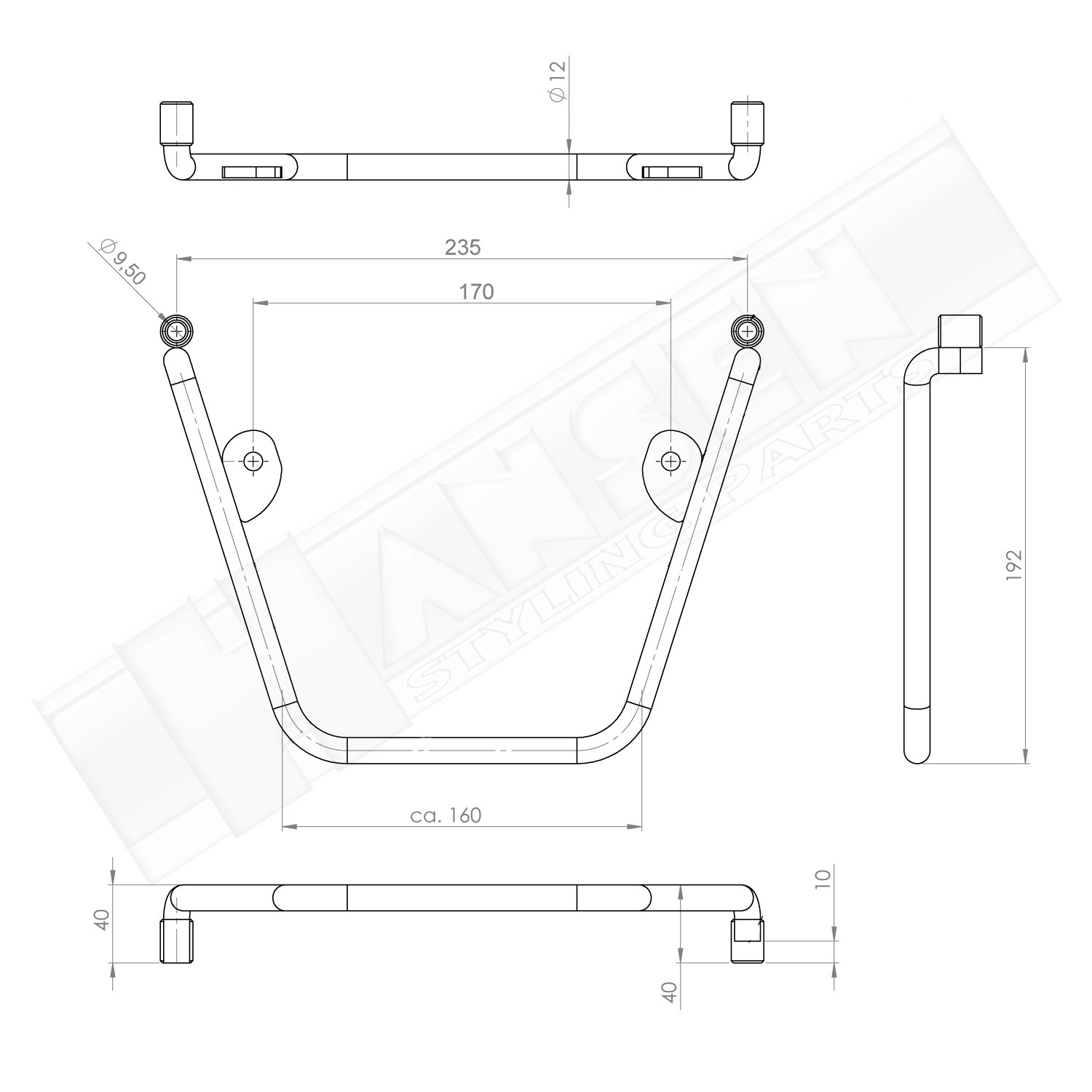 Satteltaschen Halterung linke oder rechte Seite kompatibel mit HD Harley Davidson Softail Modellen (1984-2017) Befestigung Halter Packtasche