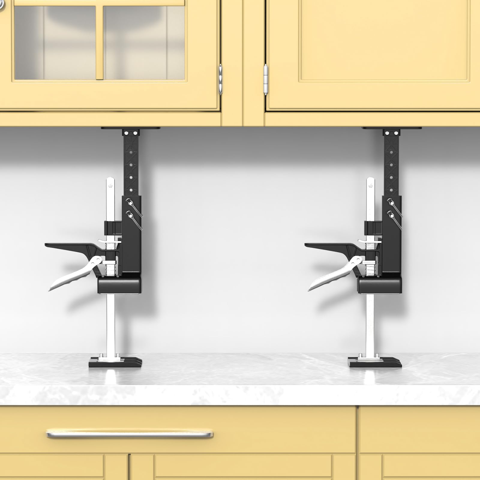 Verstellbare Wagenheberständer, 2 Stuks Werkbesparende armkrik, Handgereedschaplifter met Schaal Hefhoogte 23,6'', Hand Lifting Jack Tool Hefcapaciteit 360lbs