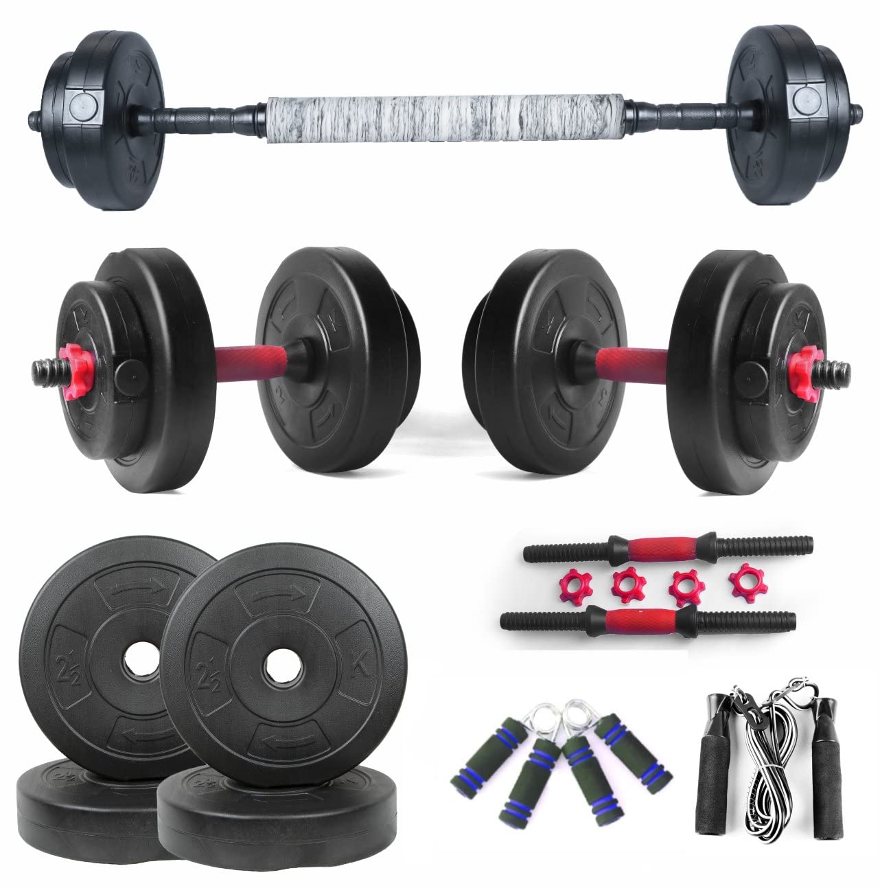 Artino Adjustable Dumbbells, 8Kg to 20Kg Free Weight Set with Connector Rod, 3 in1 Dumbbells Set with Accessories For Fitness Exercises & Home Gym Suitable Men/Women (B0BDM6T8V5) Amazon Price History, Amazon Price Tracker