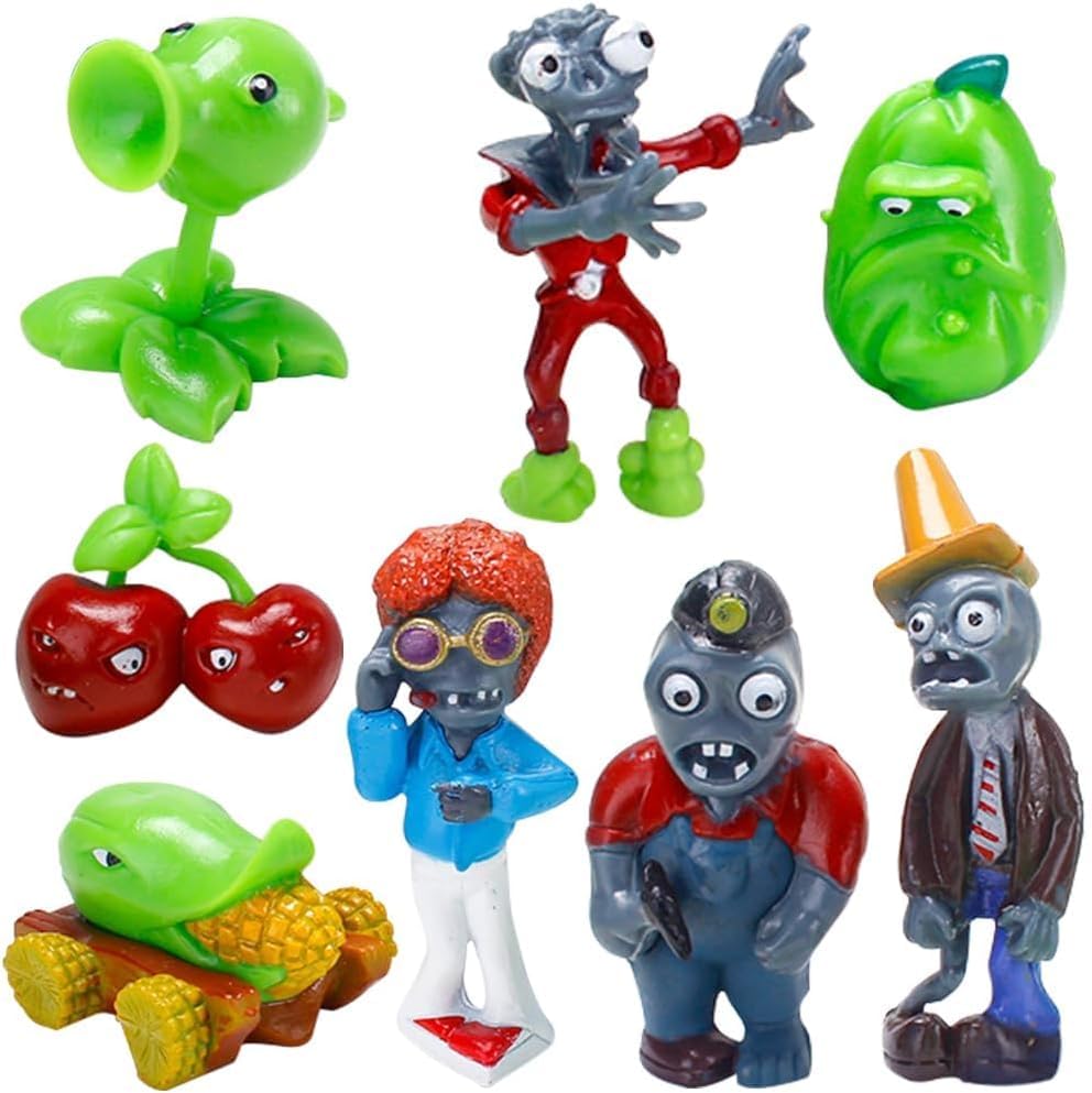 8PCS Zombie Mini Figures Set, Zombie Cake Topper, Zombie Cupcake Figurines Party, Zombie Cupcake Topper Decor For Kids Birthday Baby Shower Zombie Theme Party Supplies