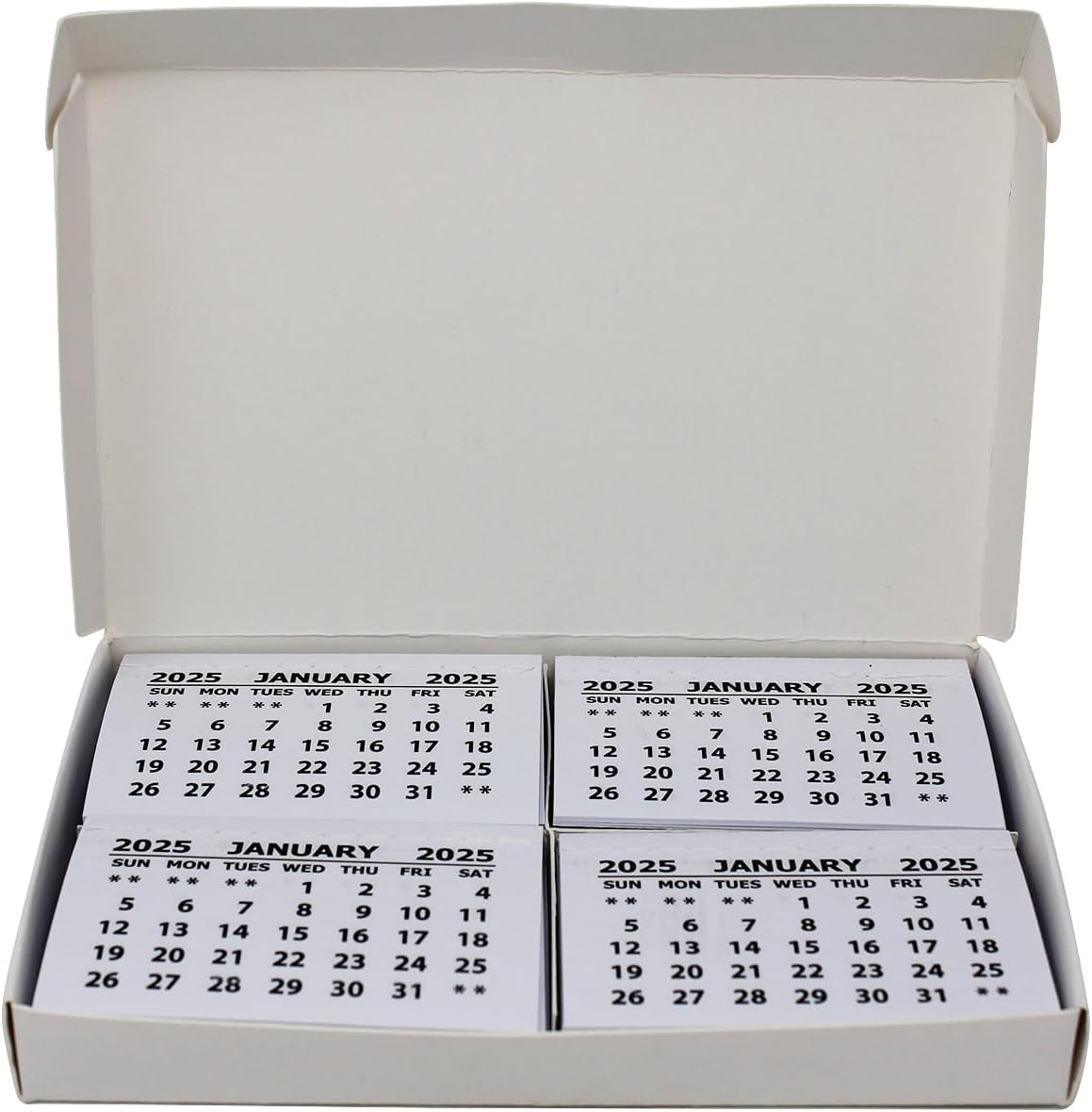 2025 Calendar Tabs Insert for Office Planning, School Ideal for the Workplace or Classroom Calendar Tear Off – Each Page 1 Month – Pack of 50 mini- Calendar Tabs