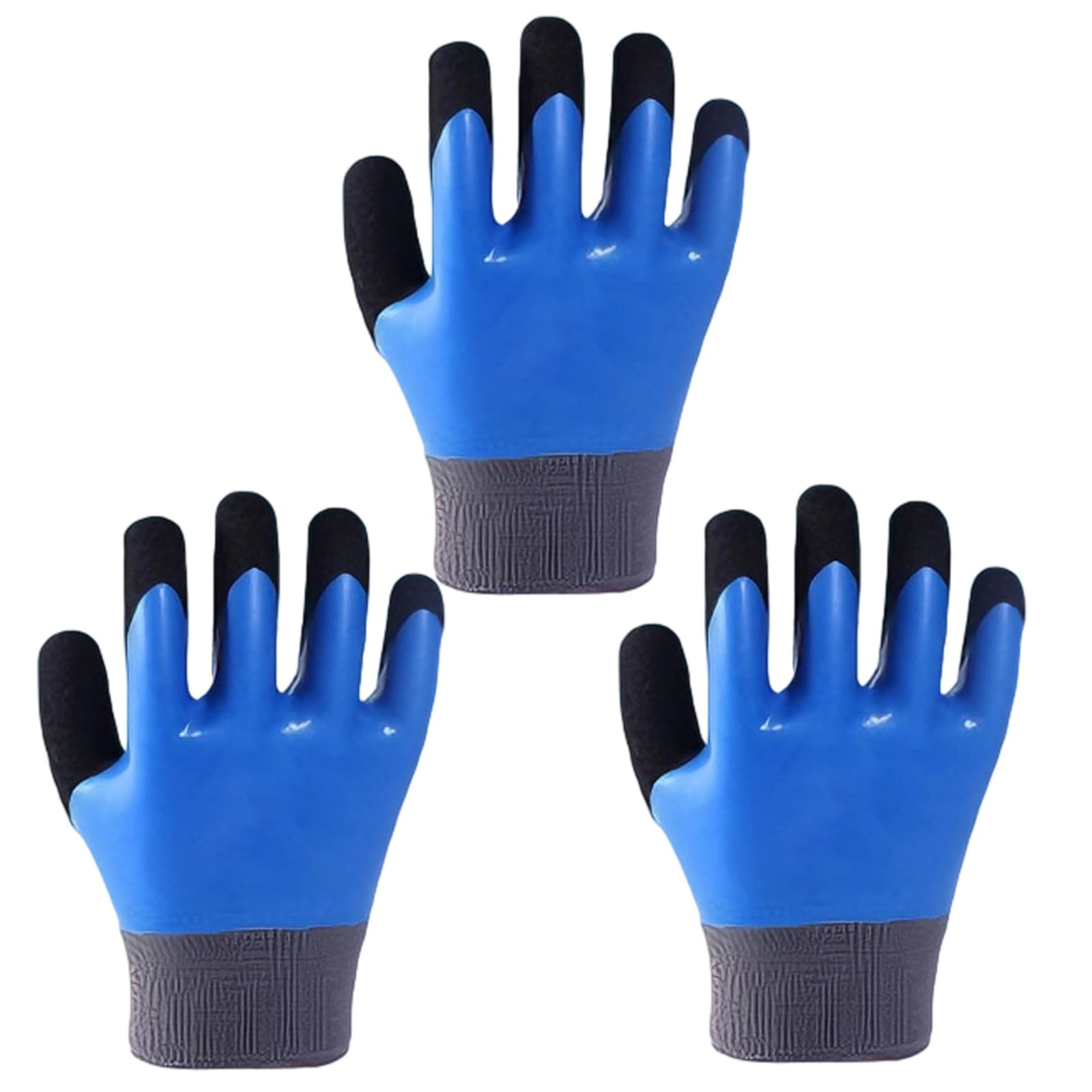 Generisch 3 Stk. 400 V isolierte Elektrikerhandschuhe, wasserdichte Gummihandschuhe für sichere Arbeit, mit verlängerter Länge, rutschfestem Griff und flexiblen Fingern, für Herren