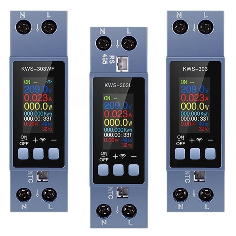 Jnchdghwa As Shown Tuya Wifi Smart Switch 40A Circuit Breaker With Voltage Current Power Meter Ac85-290V