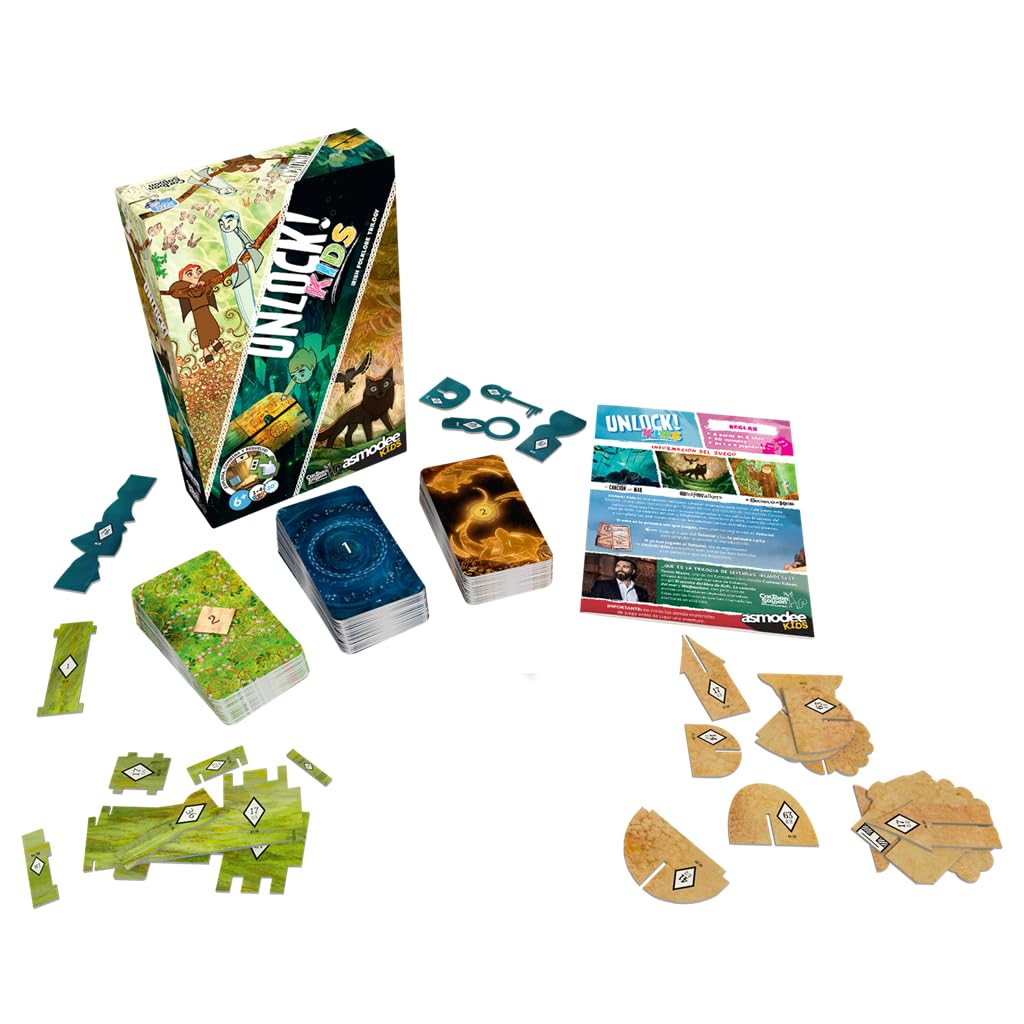 Asmodee Kids Unlock! Kids Cartoon Saloon, Juego de Mesa, A Partir de 6 Años, De 1 a 4 Jugadores, 20 Minutos por Partida, Español