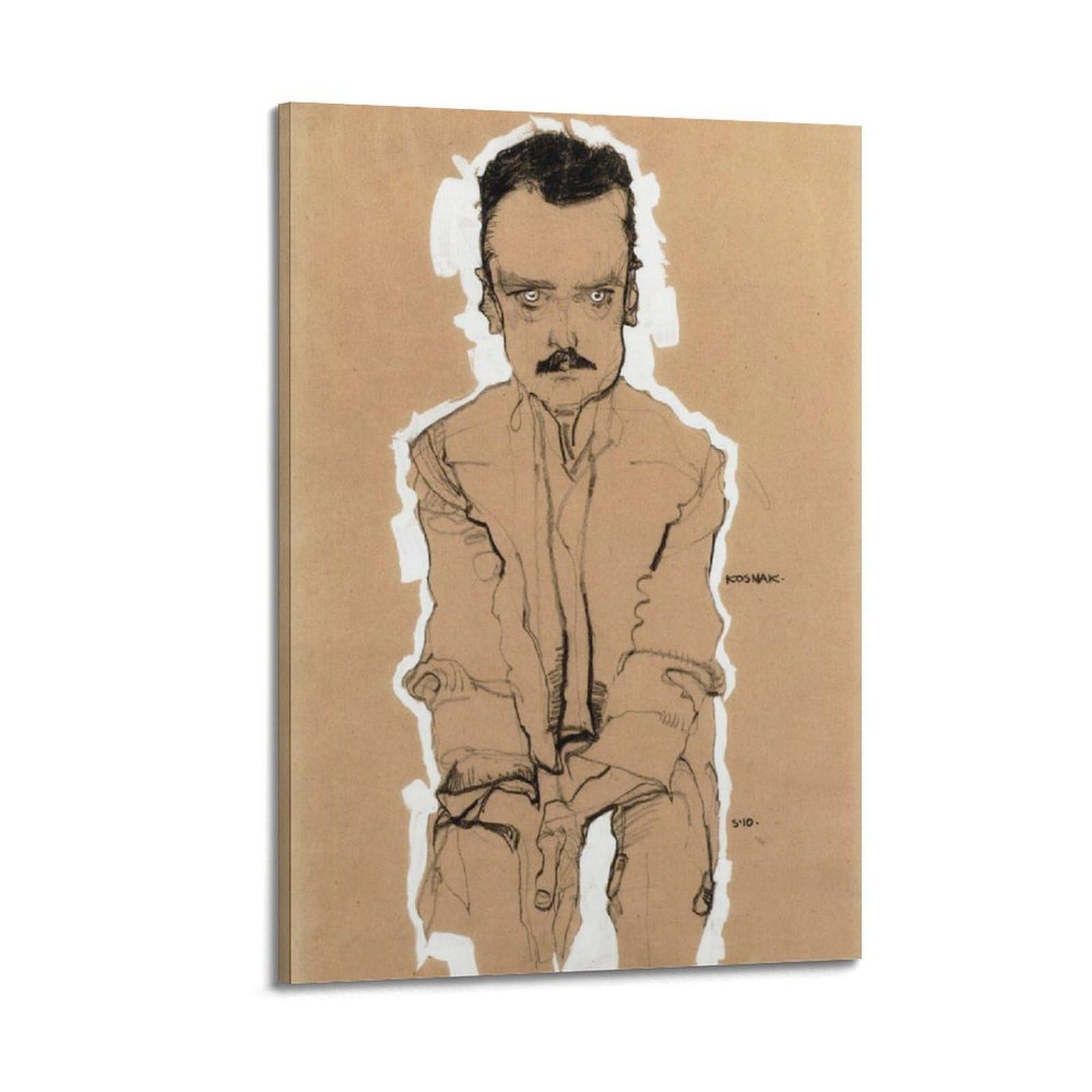 Lienzo de pared de Egon Schiele con impresión estética de alta calidad 6