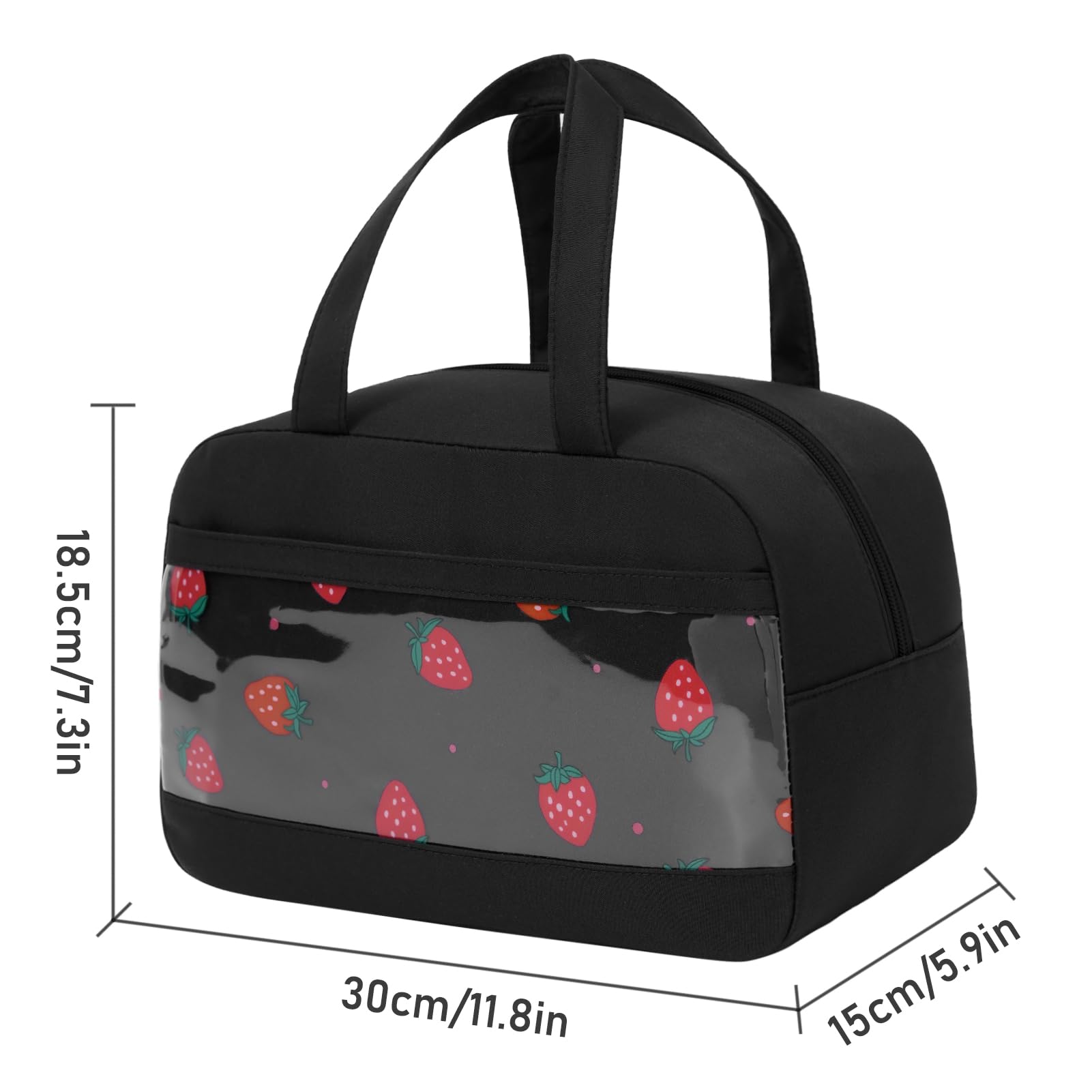 GODWOODS Insulated Lunch Bag for Women & Kids, Reusable Nylon Cooler Bag with Avocado Print - Image 2