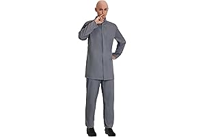 Delightfully Dastardly Deluxe Adult Grey Suit Costume For Masterful Villainy