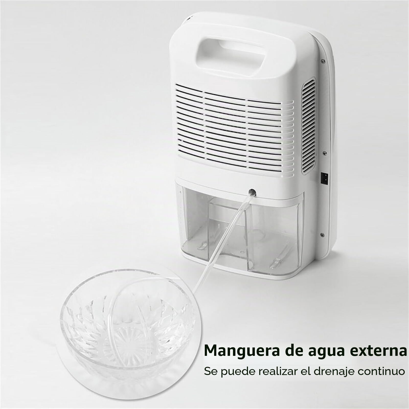 Deshumidificador eléctrico, 2,5 L, deshumidificador para casa, mini deshumidificador para autocaravana, baño, dormitorio