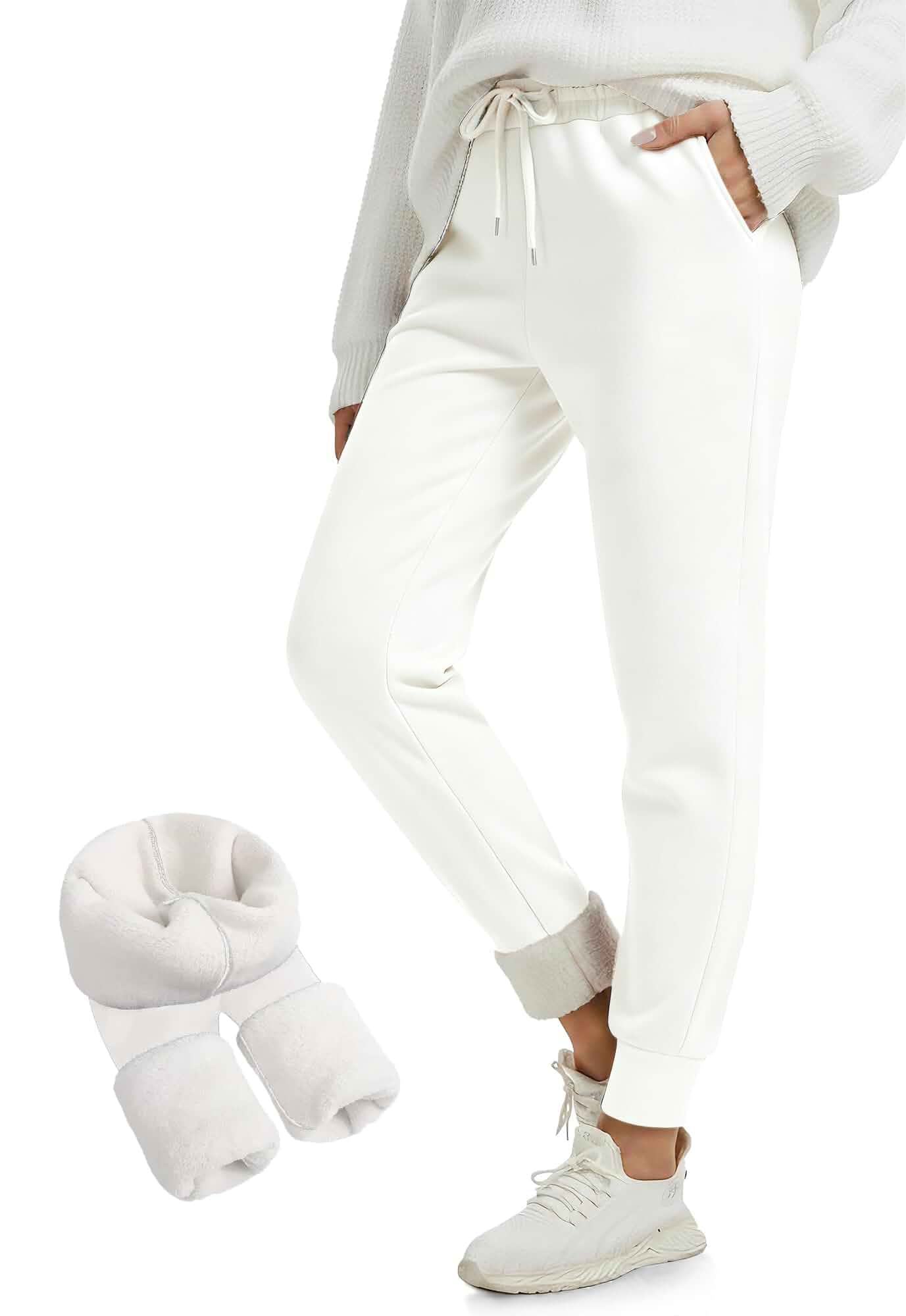 FULLSOFT Thick Fleece Lined Sweatpants for Women-Thermal Warm Athletic Joggers with Pockets Lounge Pants for Running Winter Joggers