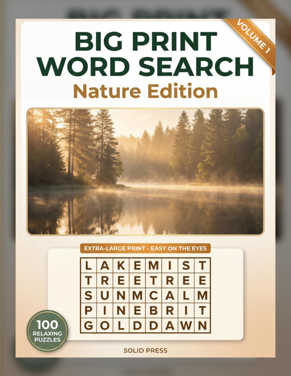 Big Print Word Search: 100 Large Print Nature Puzzles for Adults and Seniors, with Answers (Nature Edition, Volume 1)
