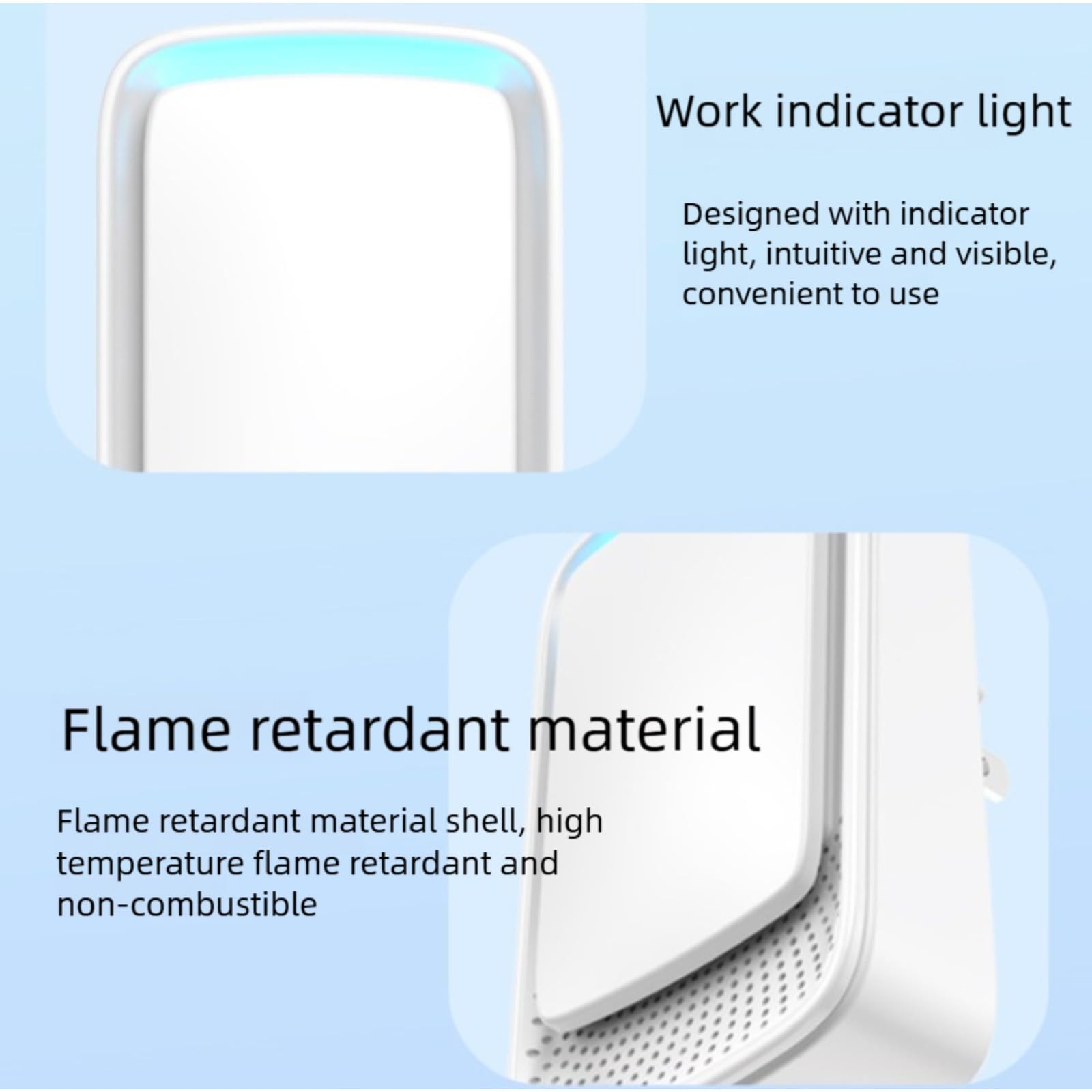 Purificatore d'aria agli ioni negativi per camera da letto, filtro dell'aria per casa, rimuove efficacemente fumo e odori di cottura, design plug and play