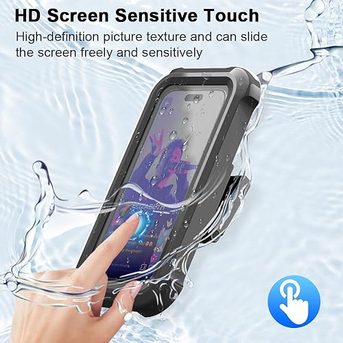 Miniatura 3 de cymtkbr Soporte de teléfono de ducha impermeable, soporte giratorio de 480 para teléfono de pared con pantalla táctil HD Guardian de hasta 7