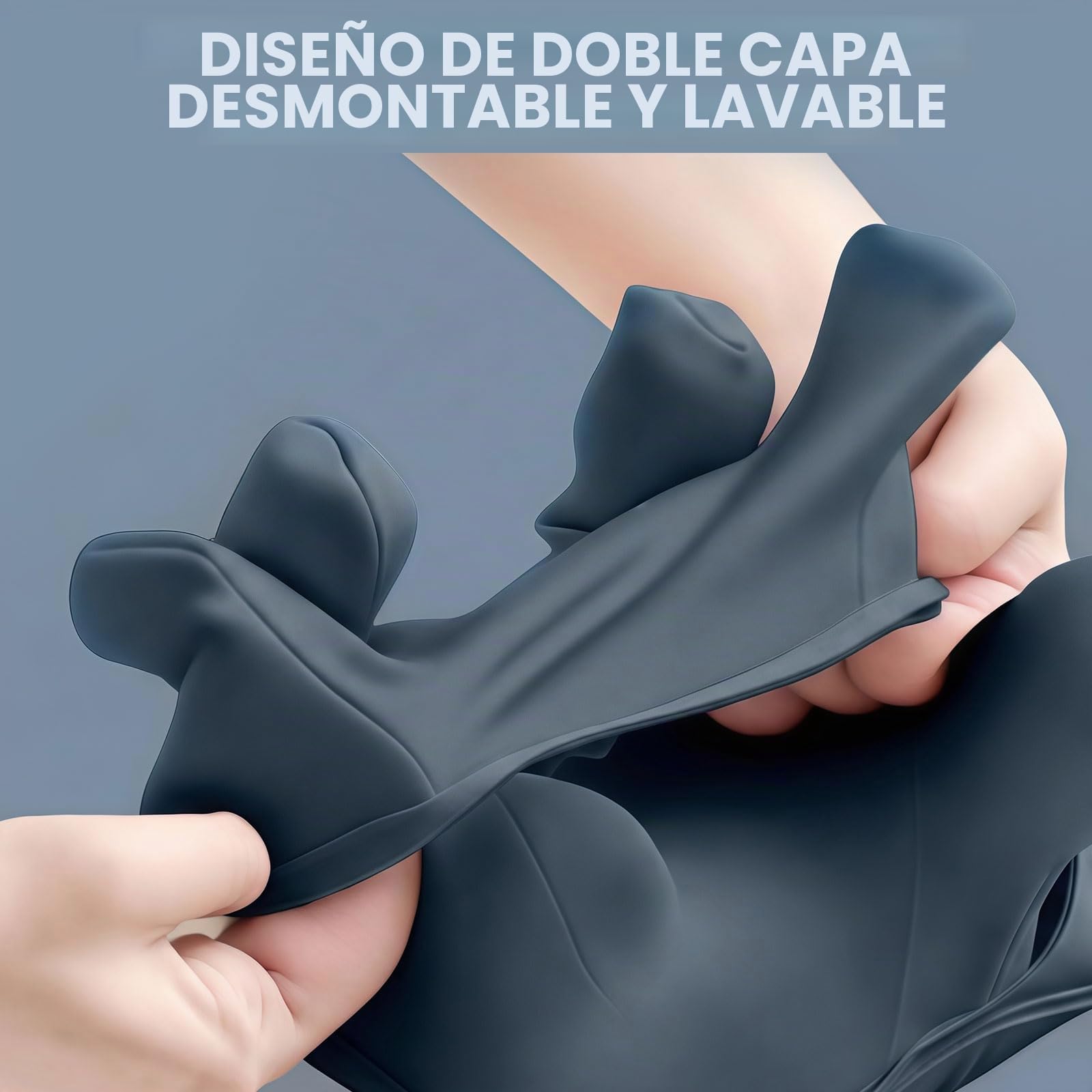 Healthrelif Shiatsu Masajeador cervical - Masajeador para Cuello, Hombros, Espalda y Piernas,con función de calor,Masajeador Portátil para Casa, Oficina o Viaje (Azul Oscuro)