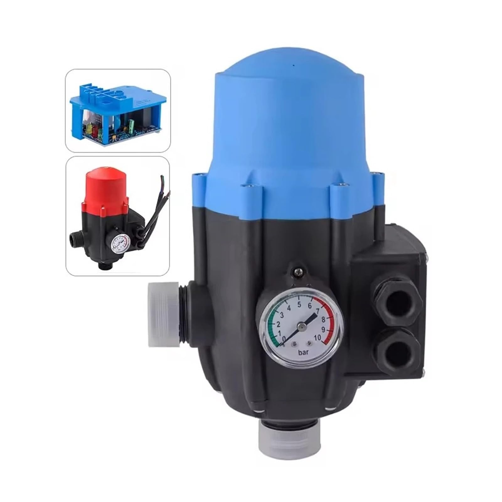 Controlador de presión electrónico for Bomba de Agua Interruptor de presión Controlador de presión automático Interruptor de Flujo de Agua electrónico(Beige)