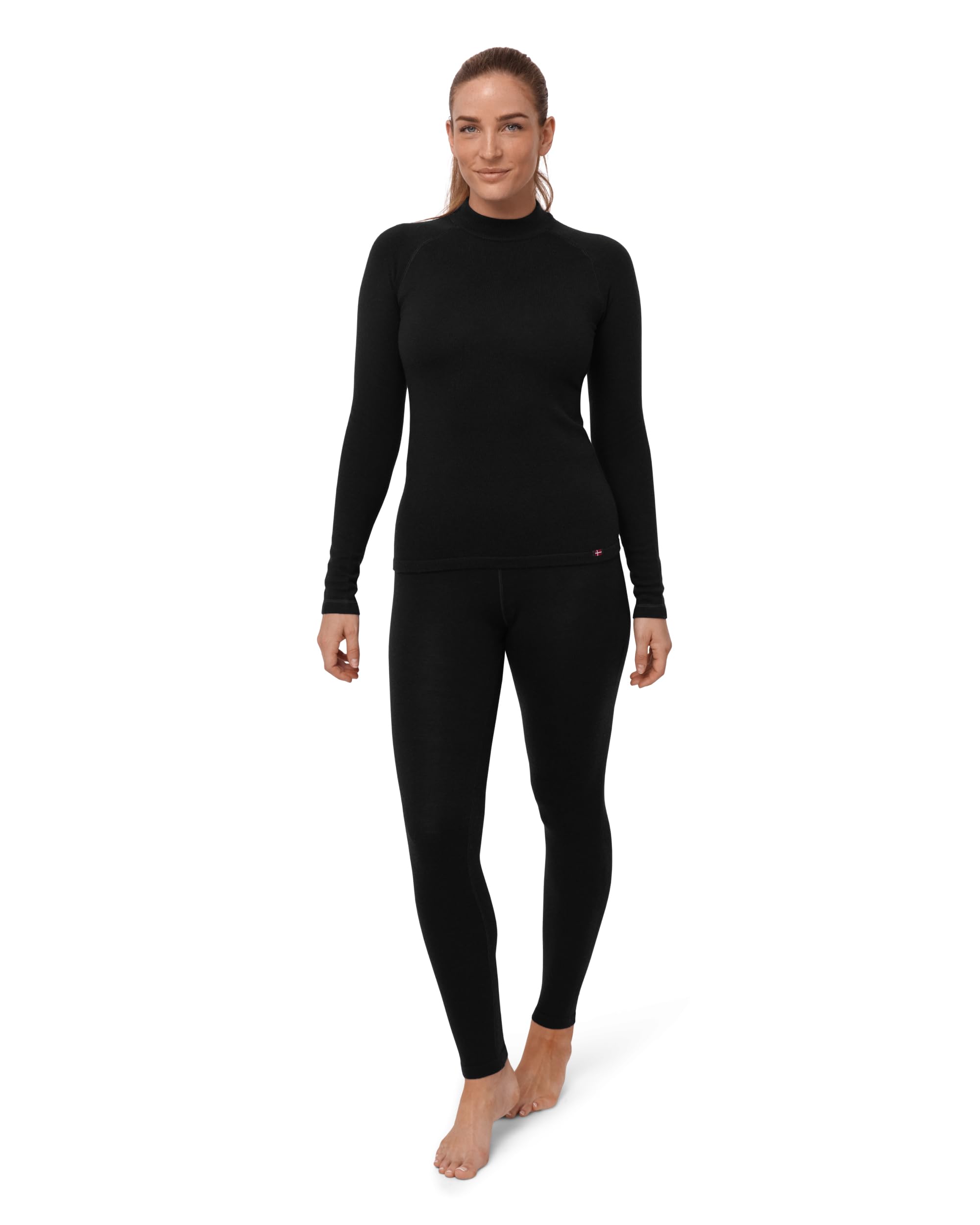 DANISH ENDURANCE Completo Termico Donna in Lana Merino, per Il Freddo Estremo, Pantaloni Lunghi e Maglia Termica Invernale, per Donne e Ragazze