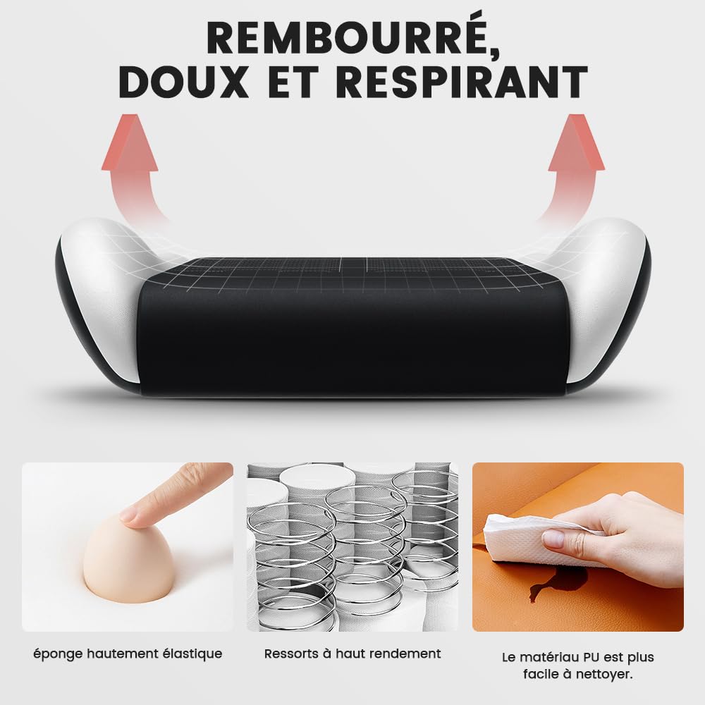 SUKIDA Chaise de Gaming Ergonomique en Cuir synthétique avec Appui-tête et Soutien Lombaire - Jusqu'à 150 kg | Cuir PU respirant, Appuie-Tête et Soutien Lombaire inclus, Dossier Inclinable 90°-135°, Idéal pour Gaming et Home Office