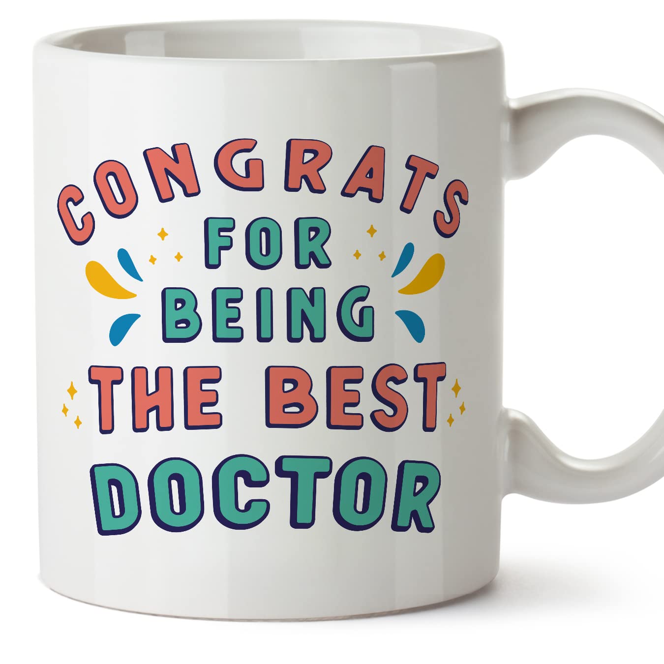 MUGFFINS Doctor Mug - in English - Congrats for Being The Best - Funny Gift for Colleagues - Ceramic 11oz Mug