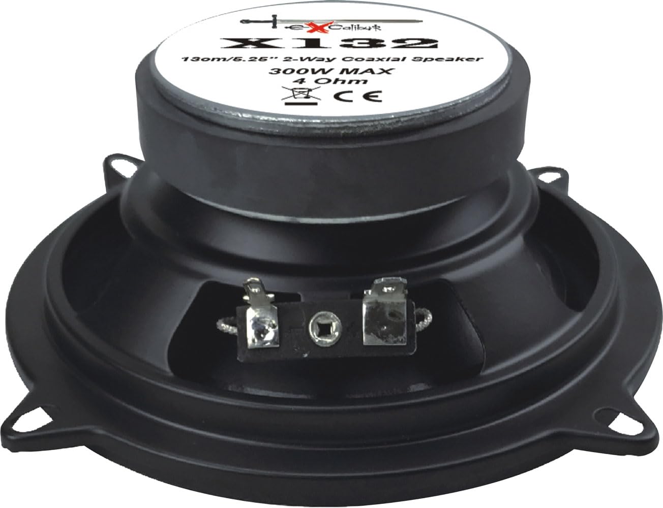 Excalibur X 132 set altoparlanti 2 pezzi, 50 W RMS, woofer da 13 cm (130 mm), suono stereo chiaro, design compatto, bassi potenti, ideale per musica e film