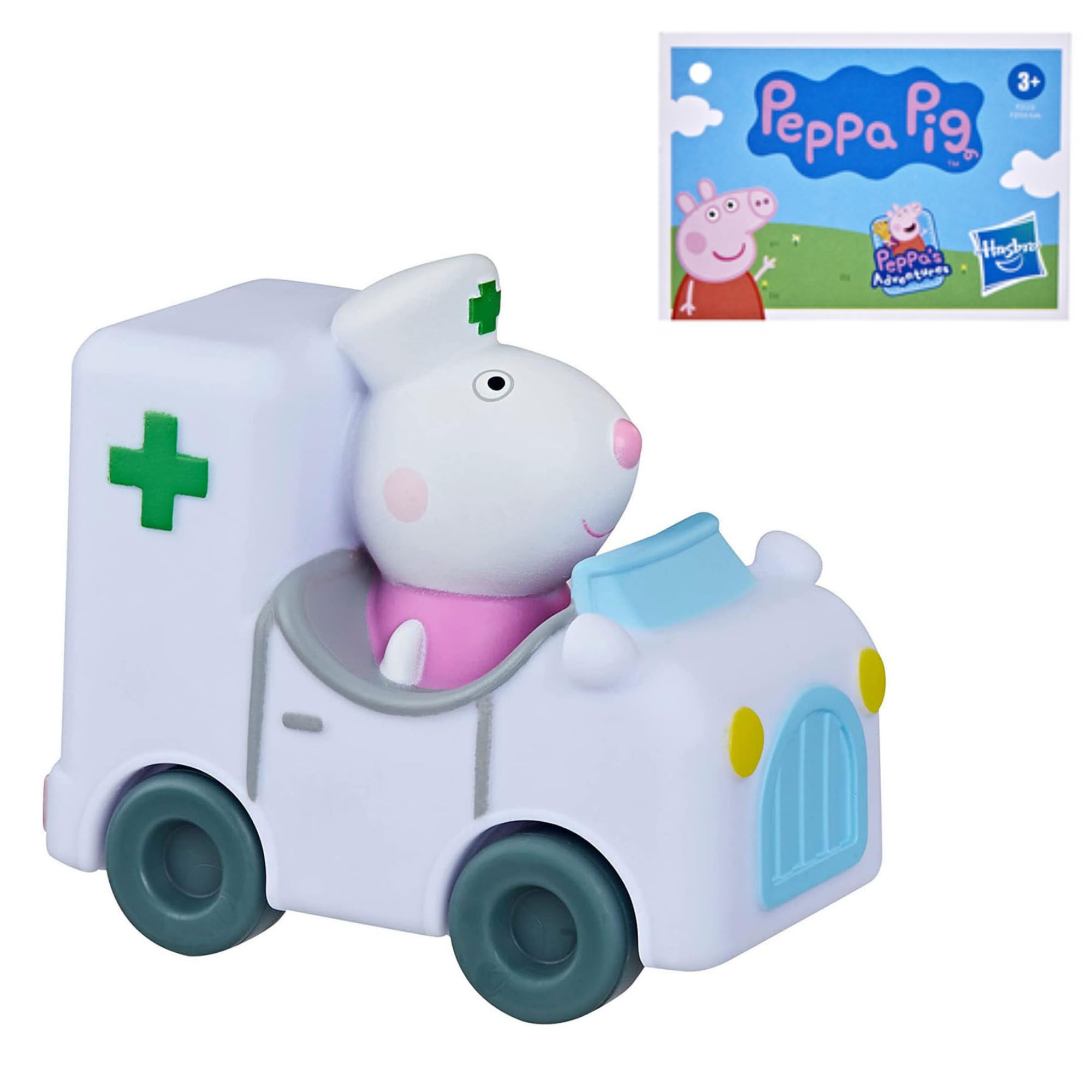 Toptoys2u Bargain Bundles Peppa Pig - Juego de vehículos de juego de personajes Little Buggies - Ambulancia Suzy Sheep, coche de policía Freddy Fox y camión de bomberos Mummy Pig - Juego de 3