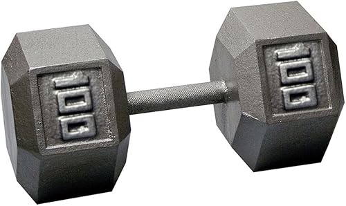 Miniatura 10 de Body-Solid Mancuerna hexagonal de hierro fundido, pesas de mano para hombres y mujeres, mancuernas de peso para entrenamiento de fuerza, culturismo,