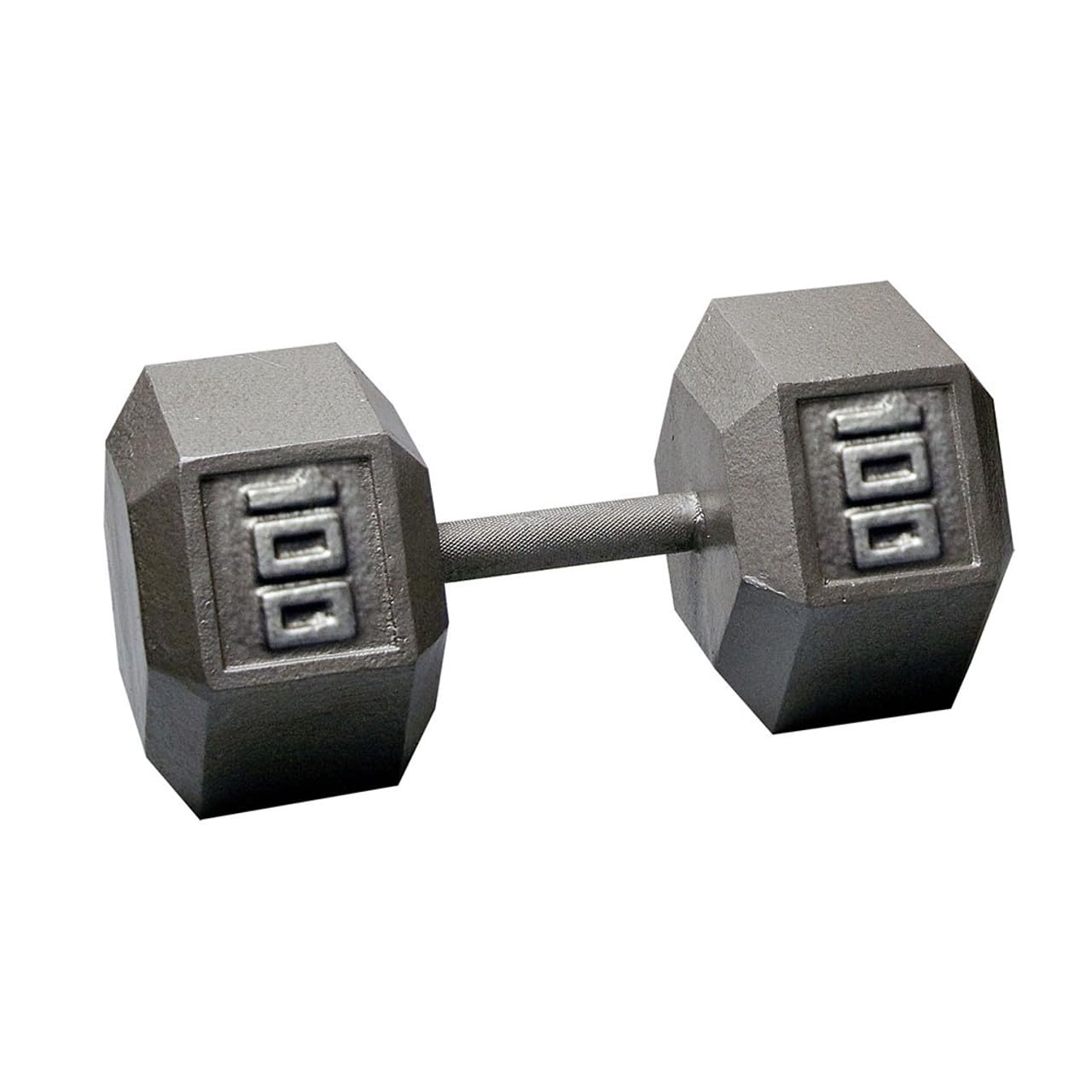 Body-Solid SDX100 Cast Iron Hexagon Dumbbell Hand Weights for Men and Women Weight Dumbbells for Strength Training Body