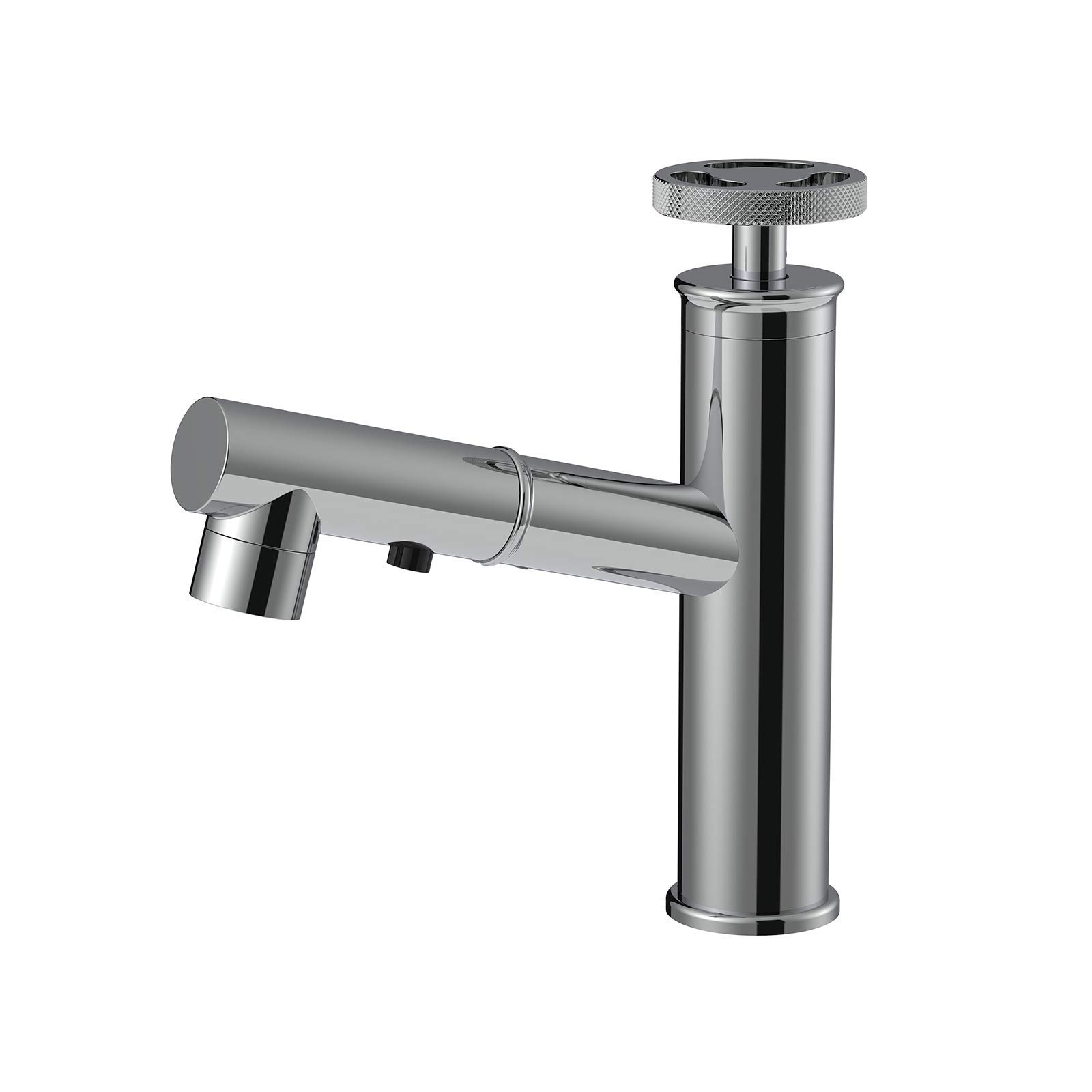 Robinet de lavabo de salle de bain avec pulvérisateur eau chaude froide en laiton style industriel