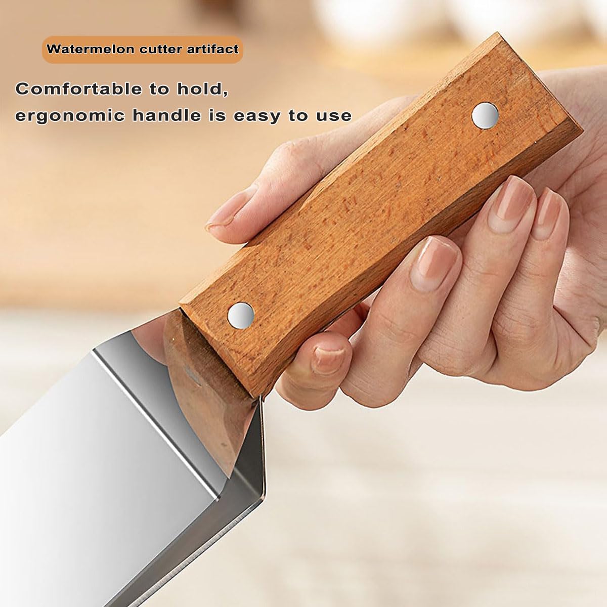 2 Piezas Nueva cortadora de sandía de acero inoxidable,utensilio para cortar sandía,cortador multifuncional de frutas de verano para cortar rápidamente frutas en la cocina, Melones, Melón Verde y Más