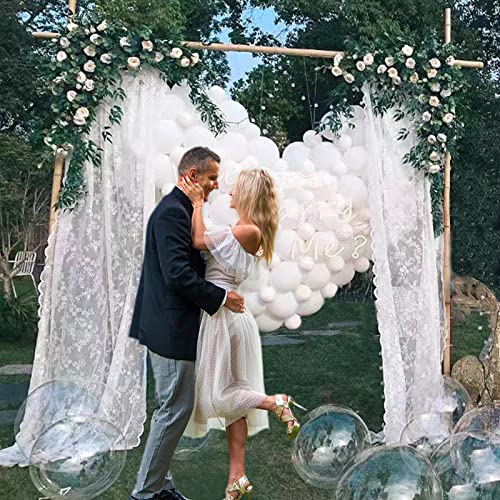 Image of ASIYUHY 200pcs White Balloons 5 Inch Matte White Latex Balloons