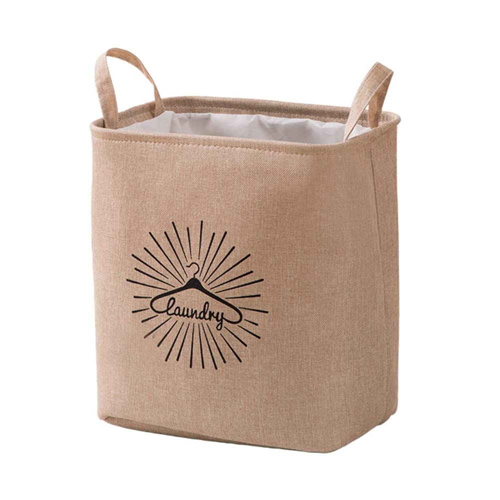 ETRGFTHU Clothes Storage Bag Household Foldable Dirty Laundry Basket Thickened Cotton and Linen Large-capacity Storage Box Sundries(Brown)