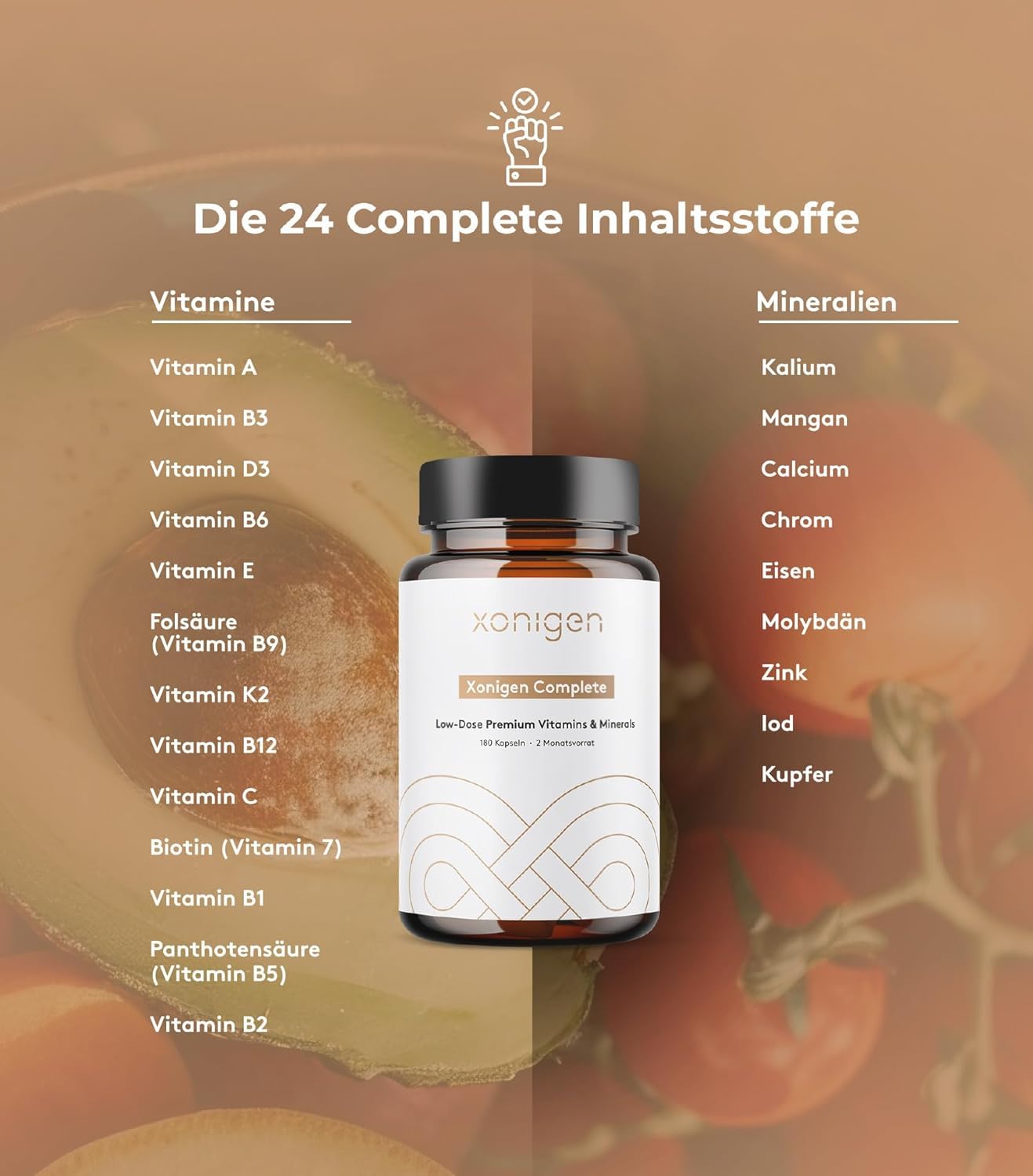 Niedrig dosierte Vitamine & Mineralien - Premium Komplex (3er Pack) - 540 Kapseln - 6-Monatsvorrat - Für eine ausgewogene Versorgung mit 13 Vitaminen & 11 Mineralien - Glutenfrei & Vegetarisch