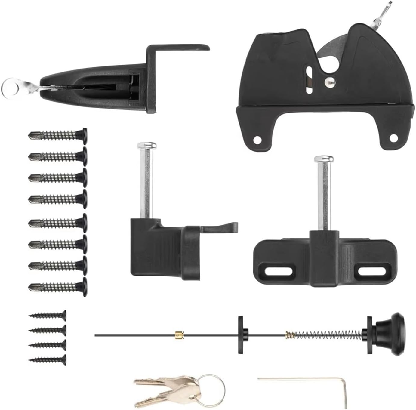 フェンスゲートラッチ - 自動ゲートロック - 頑丈なハードウェア（農家 庭 裏庭 パティオ 道具小屋 納屋用）セキュリティ保護,農