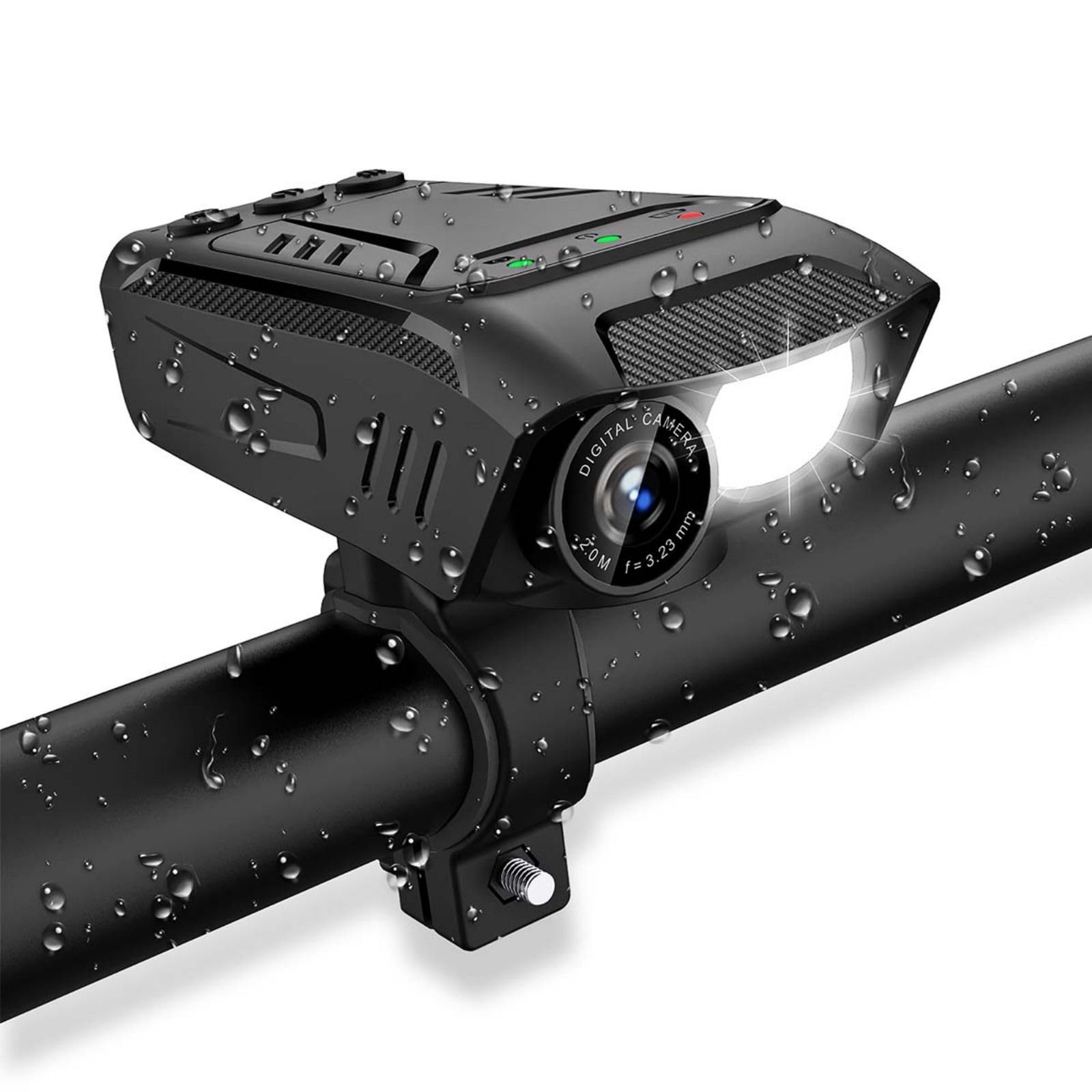 Nedis Caméra de vélo - 1080p@30fps - 2MPixel - 600min - 70°- 600min - Support Inclus - Noir