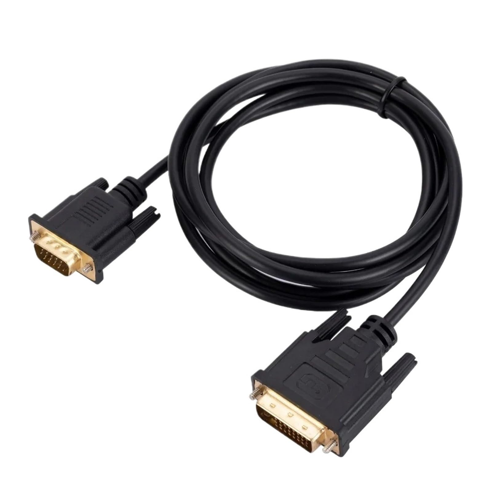 DVI 24+1 Male to VGA Male Converter Cable DVI to VGA Adapter Support 1080P 24+5 DVI to VGA Cable for PC HDTV Projector Adapter(2M)