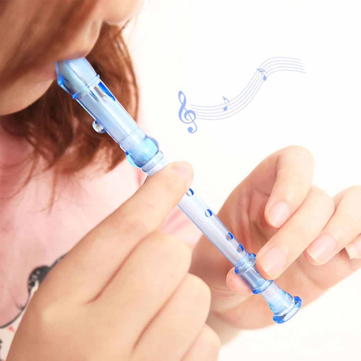 Mini Flûte En Plastique Transparent 6 Trous, Flûte à Bec Pour Enfants, Instruments de Musique Éducatifs, Cadeaux, 10PC