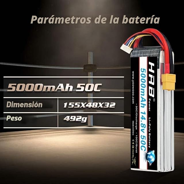 Foto 2 de 4 de HRB 4S 14.8V 5000Mah 50C Lipo Batería con xt60 Tapones para RC Avión RC Helicóptero RC Coche RC Camión RC…