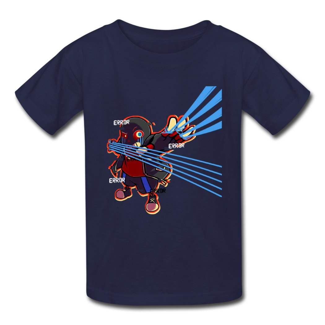 Error Sans Undertale For Kid's T-shirt Navy Medium