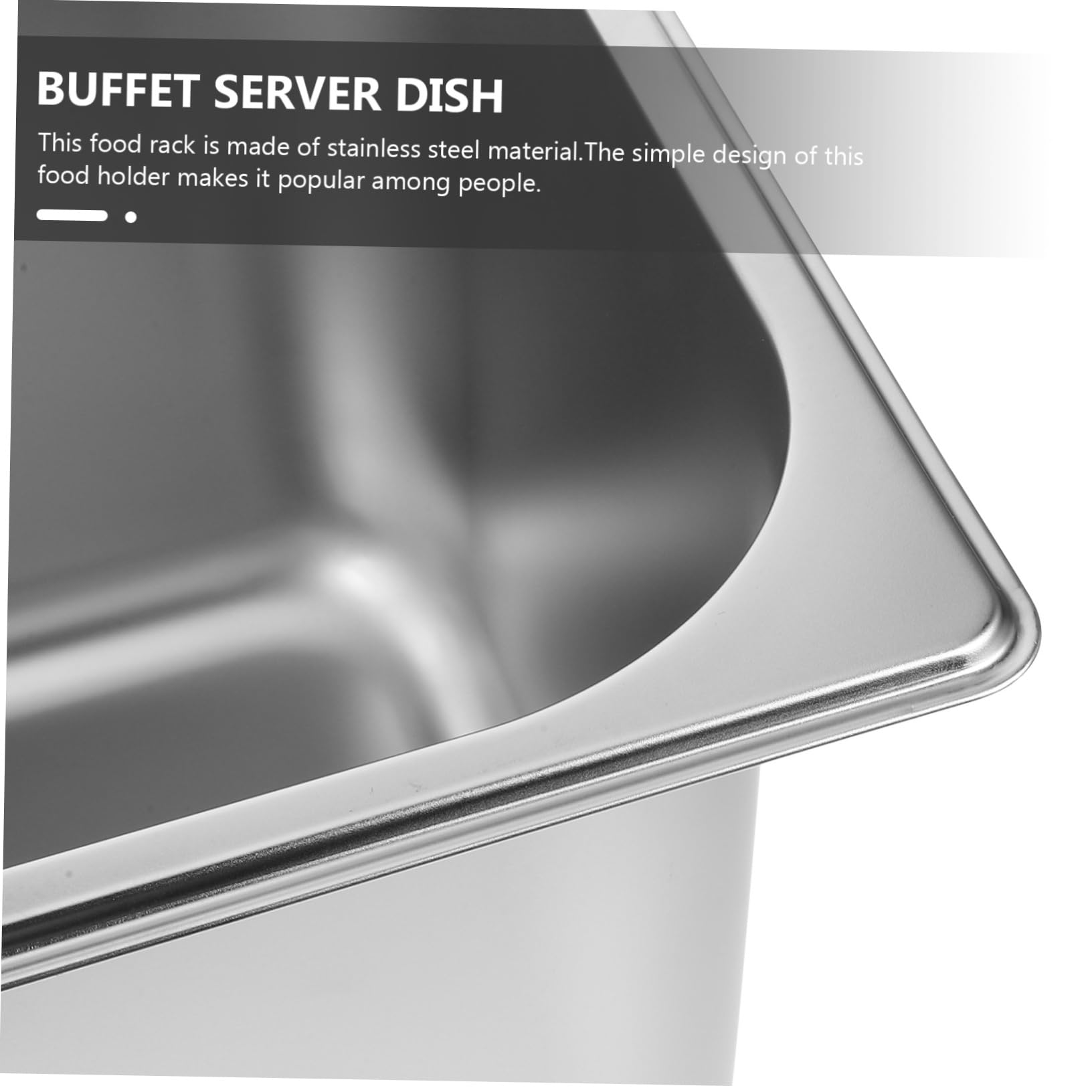 SOLUSTRE Food Catering Holder Stainless Steel Pan for Buffet Lightweight Buffet Party
